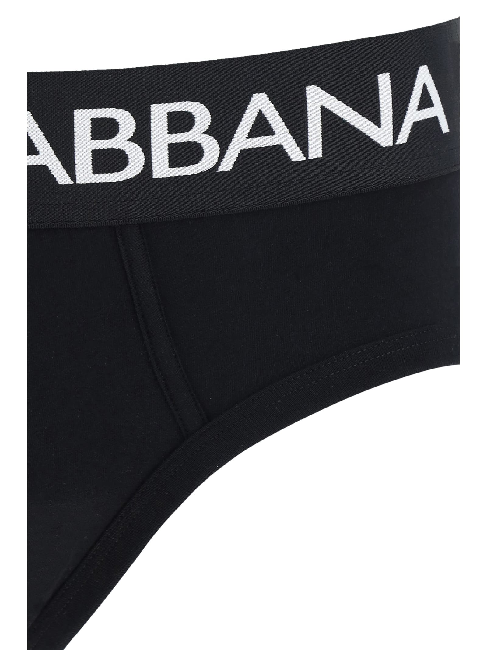 Dolce & Gabbana Briefs With Logo Band In Black