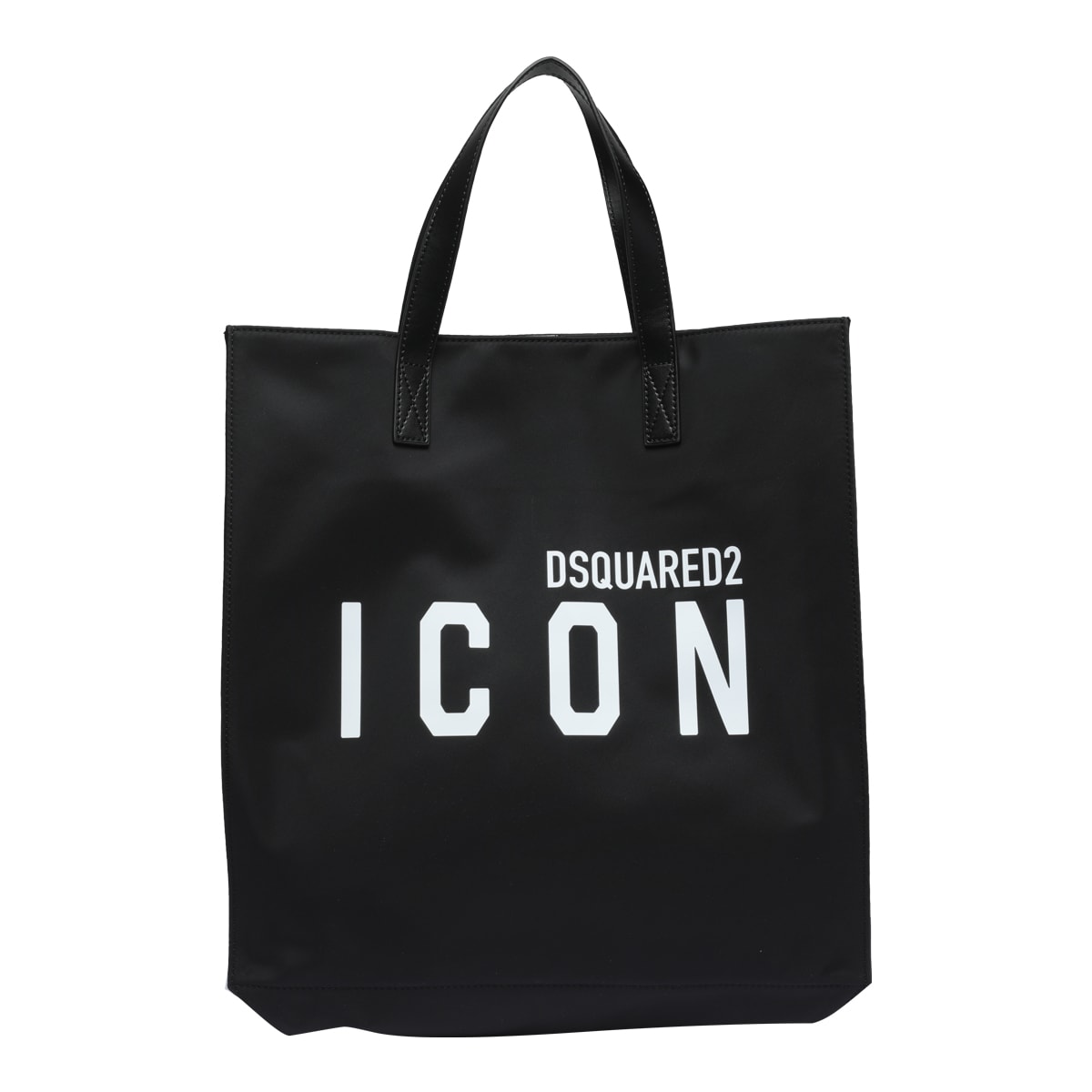 Shop Dsquared2 Icon Logo Shopping Bag In Black