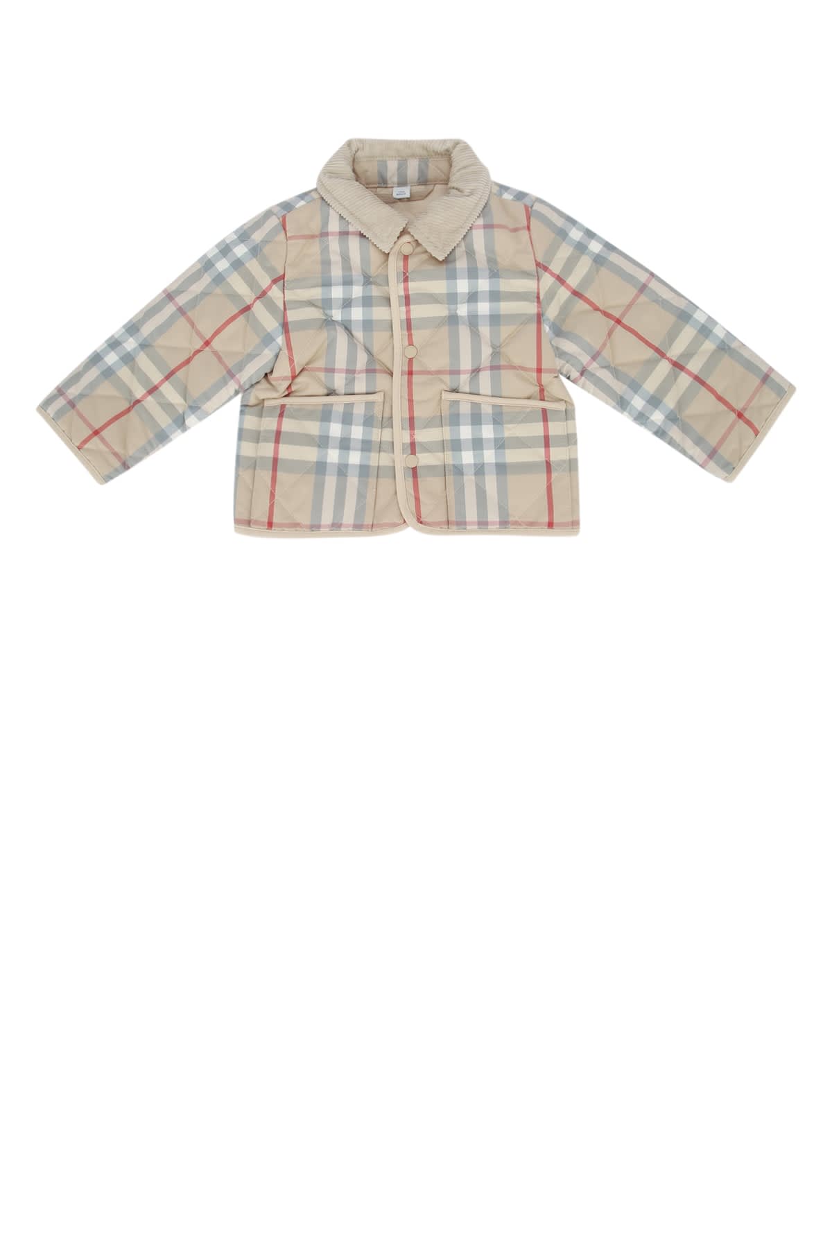 Burberry Pale Stone Ip Check Tommy Check-pattern Woven Jacket 3-24 In Brown