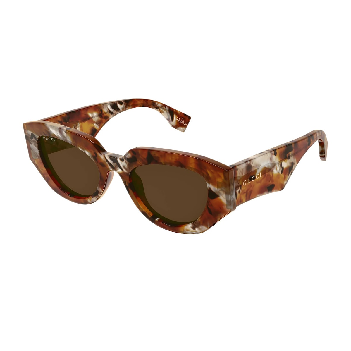 Gucci Gg2007s Linea Re-ace 002 Havana Brown Sunglasses In Brown