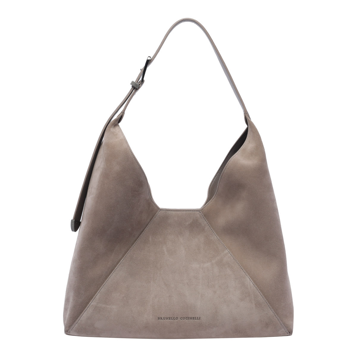 Shop Brunello Cucinelli Hobo Bc Duo Bag In Grey