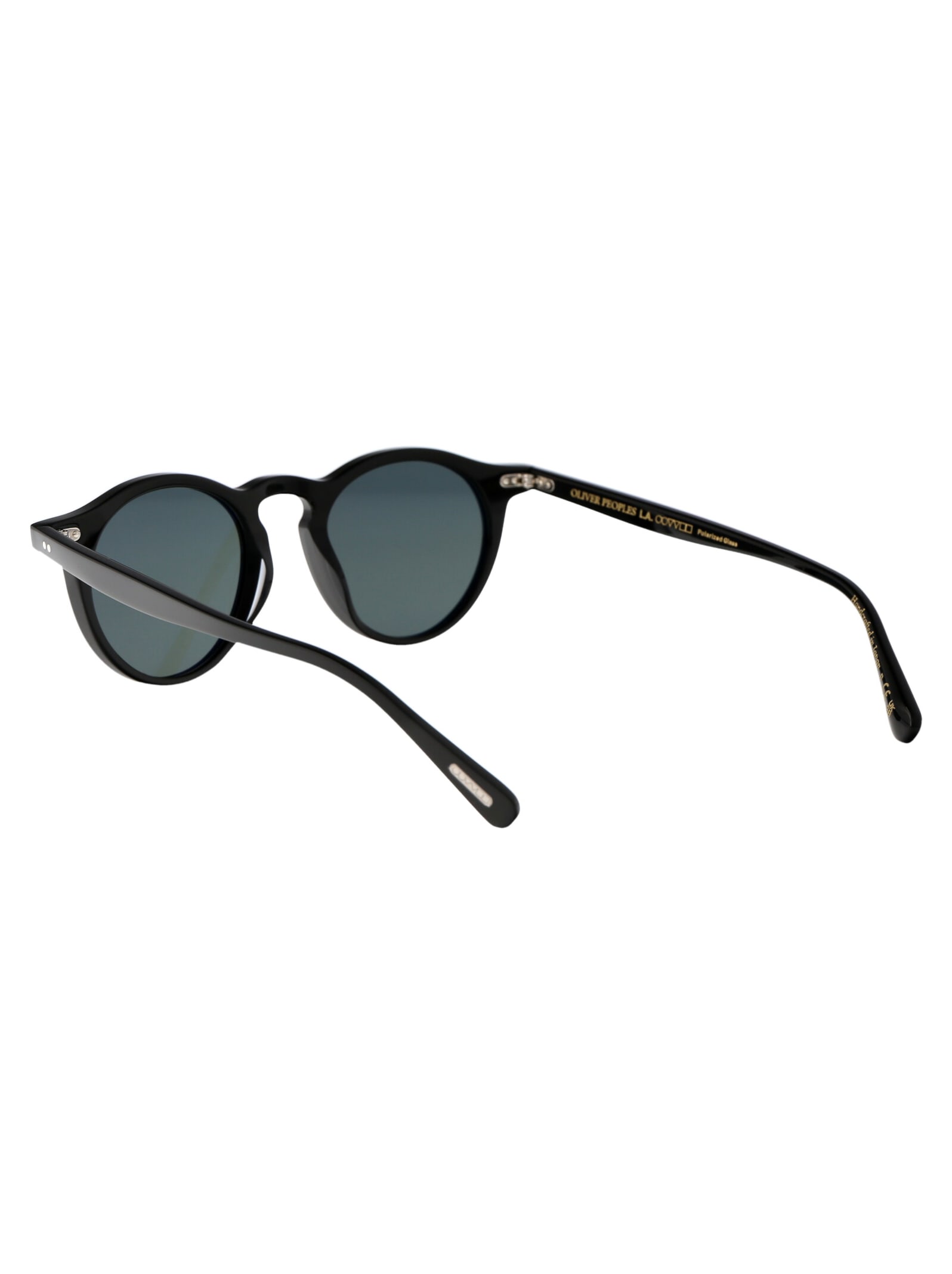 Oliver Peoples Gregory Peck 1962 47mm Polarized Round Folding Sunglasses In Black