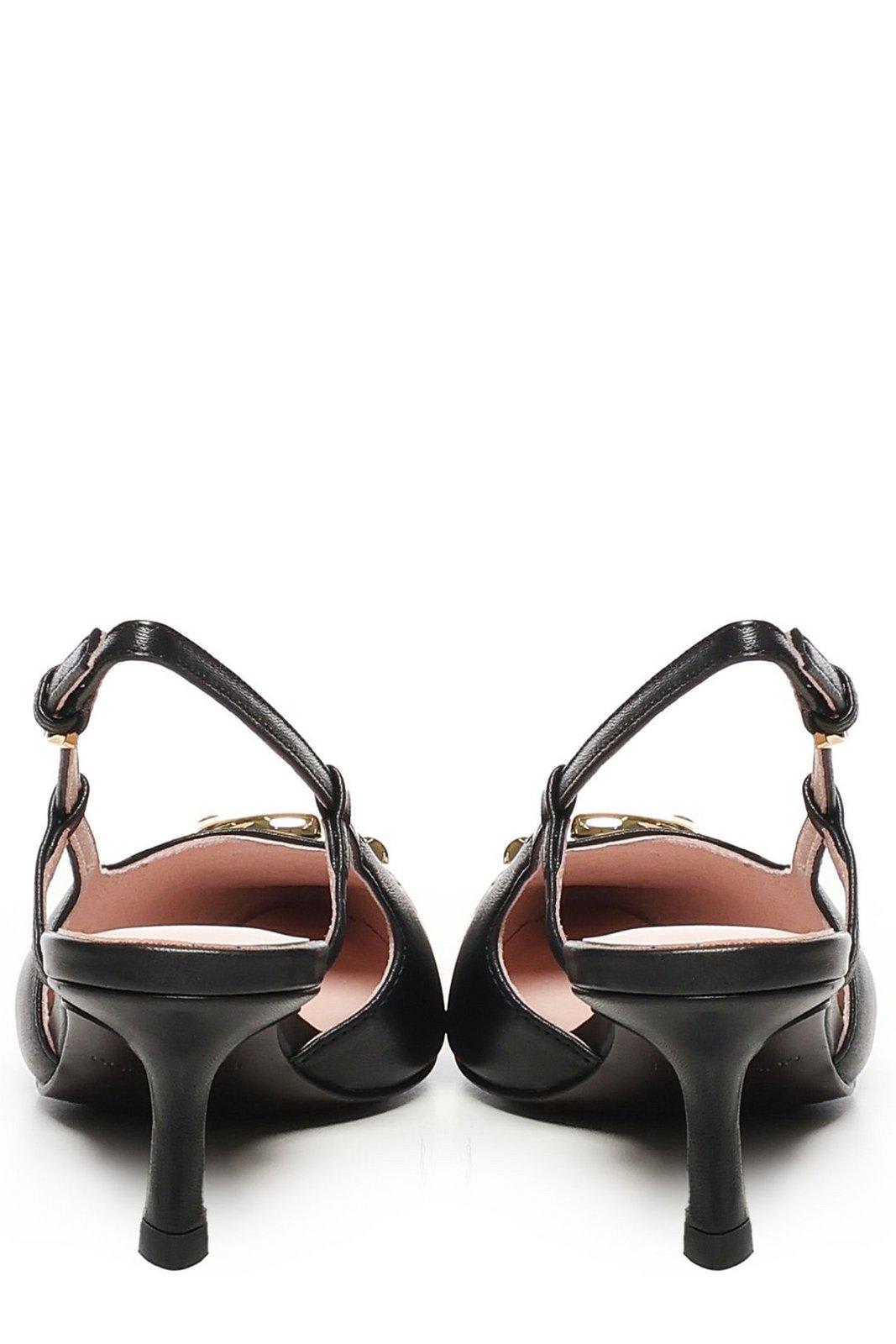 Coccinelle 65mm C-me Logo Sling Back Heeled Pumps