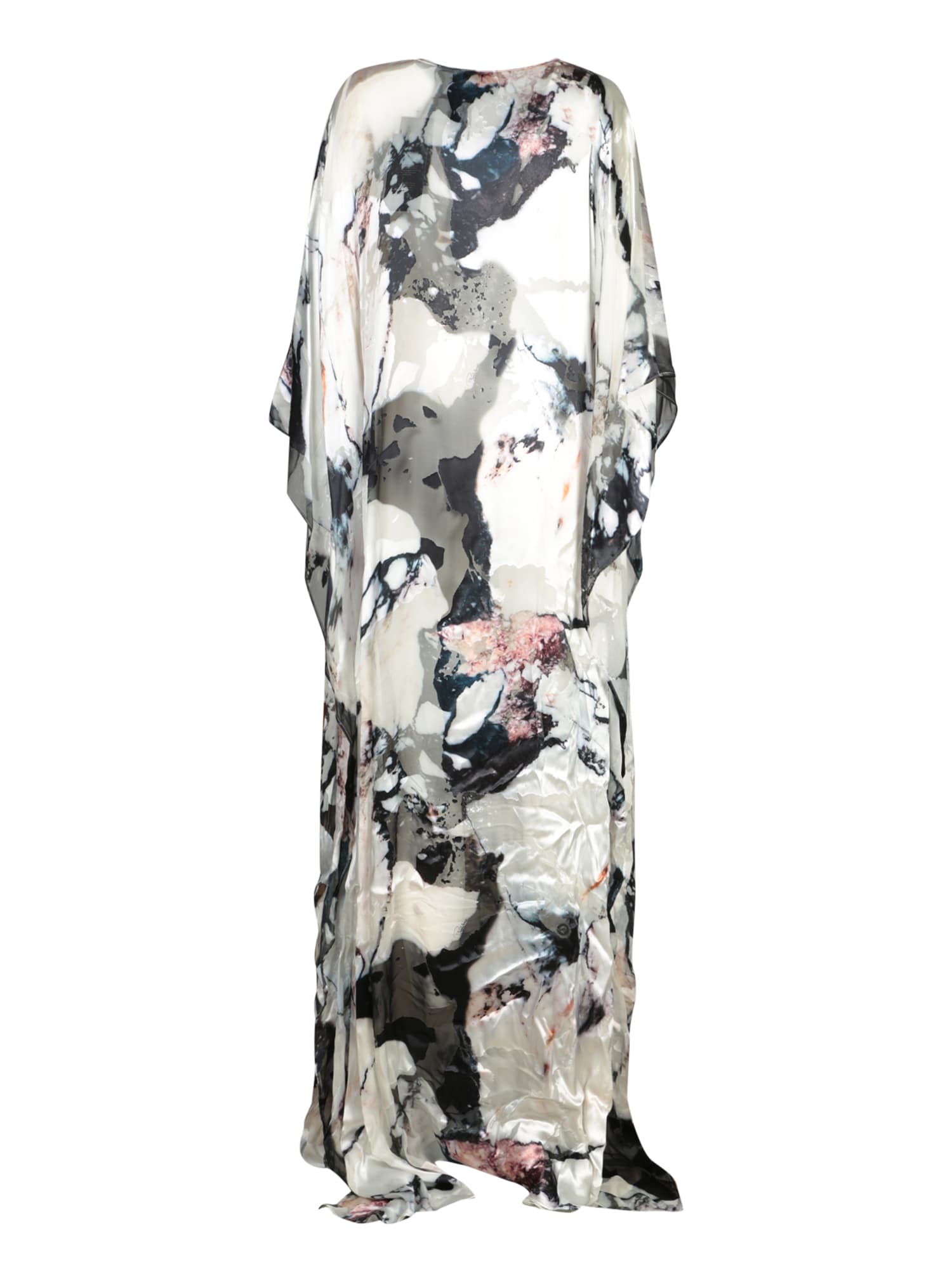 Shop Roberto Cavalli Grand Antique Multicolor Kaftan Dress In White