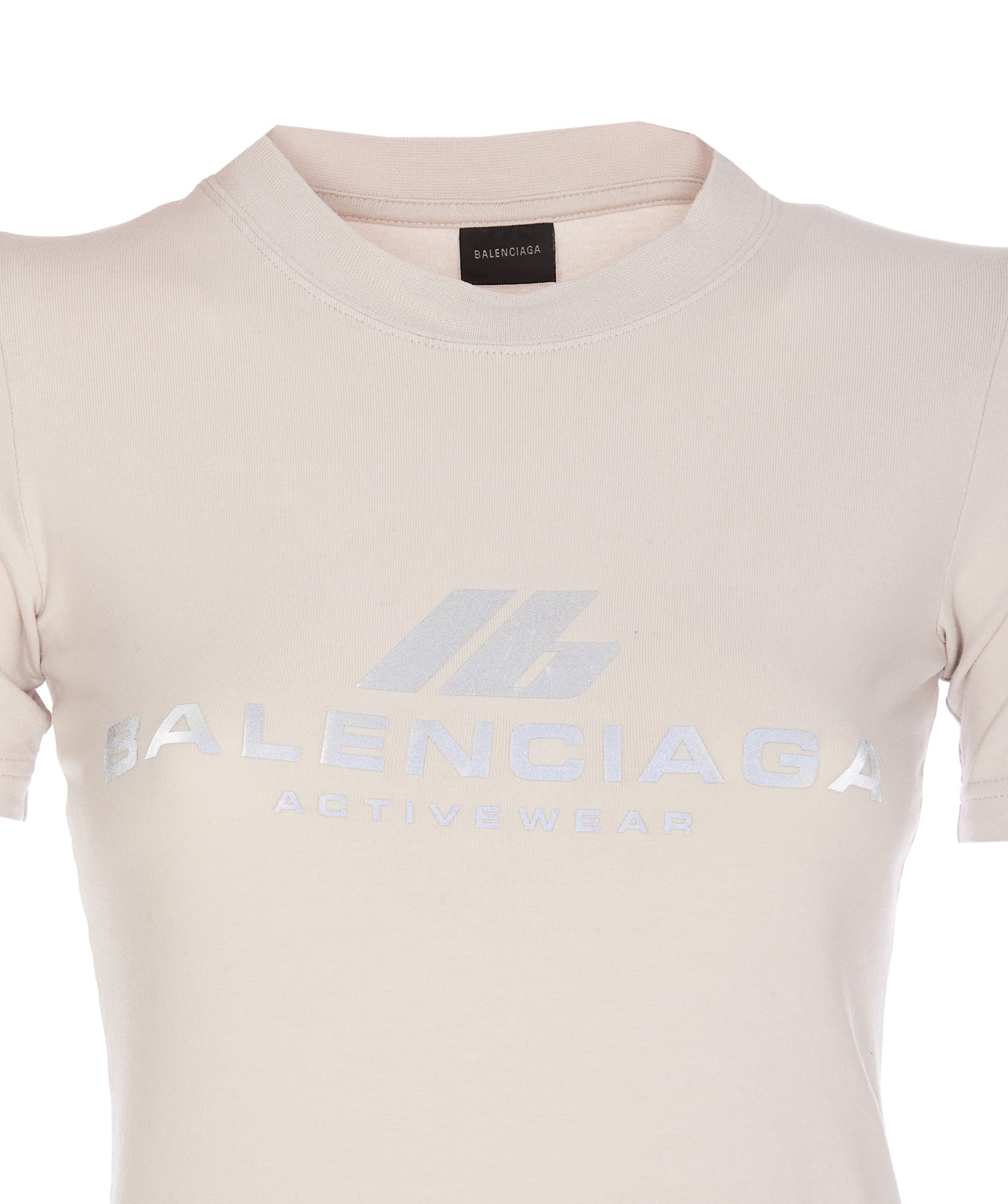 Shop Balenciaga Actiwear Fitted T-shirt In White