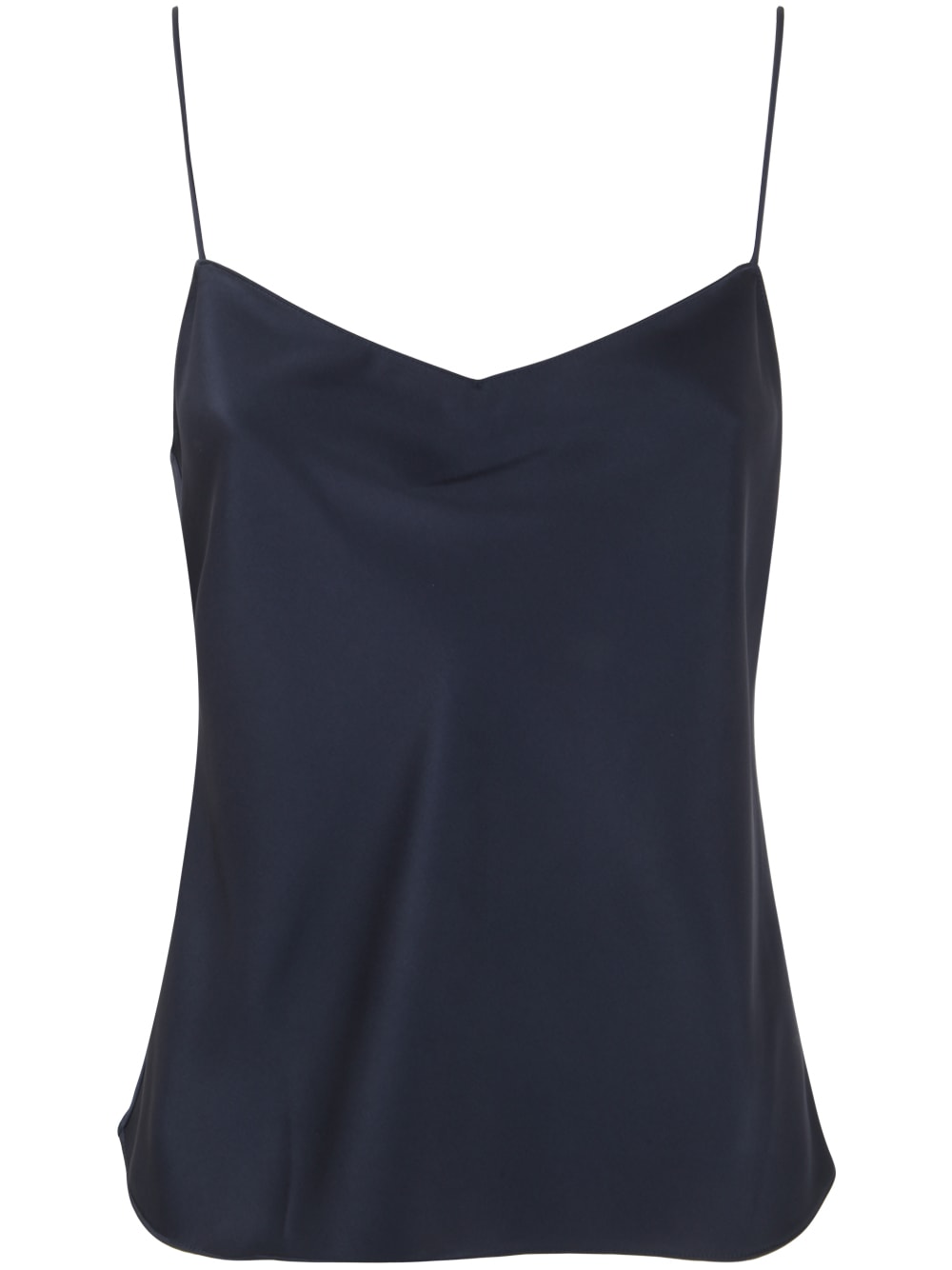 Shop Theory Satin Sleep Top In Xlv Nocturne Navy