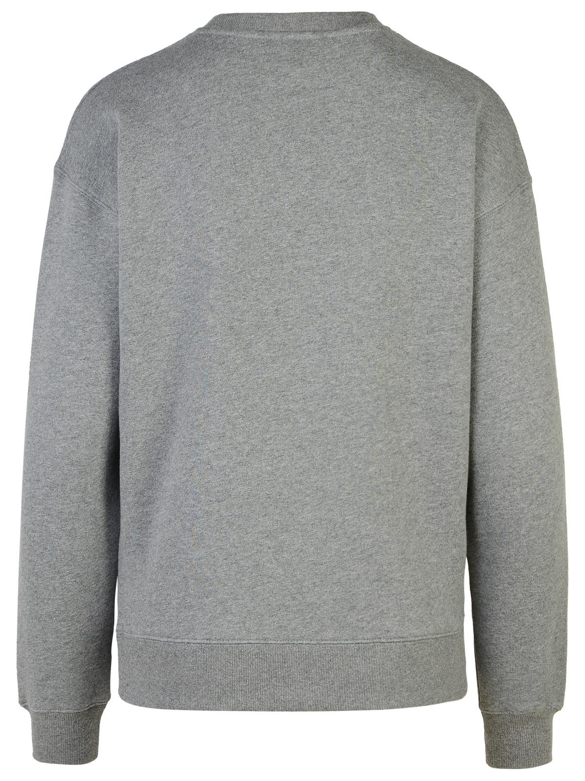 Shop Maison Kitsuné Bold Fox Head Grey Cotton Sweatshirt
