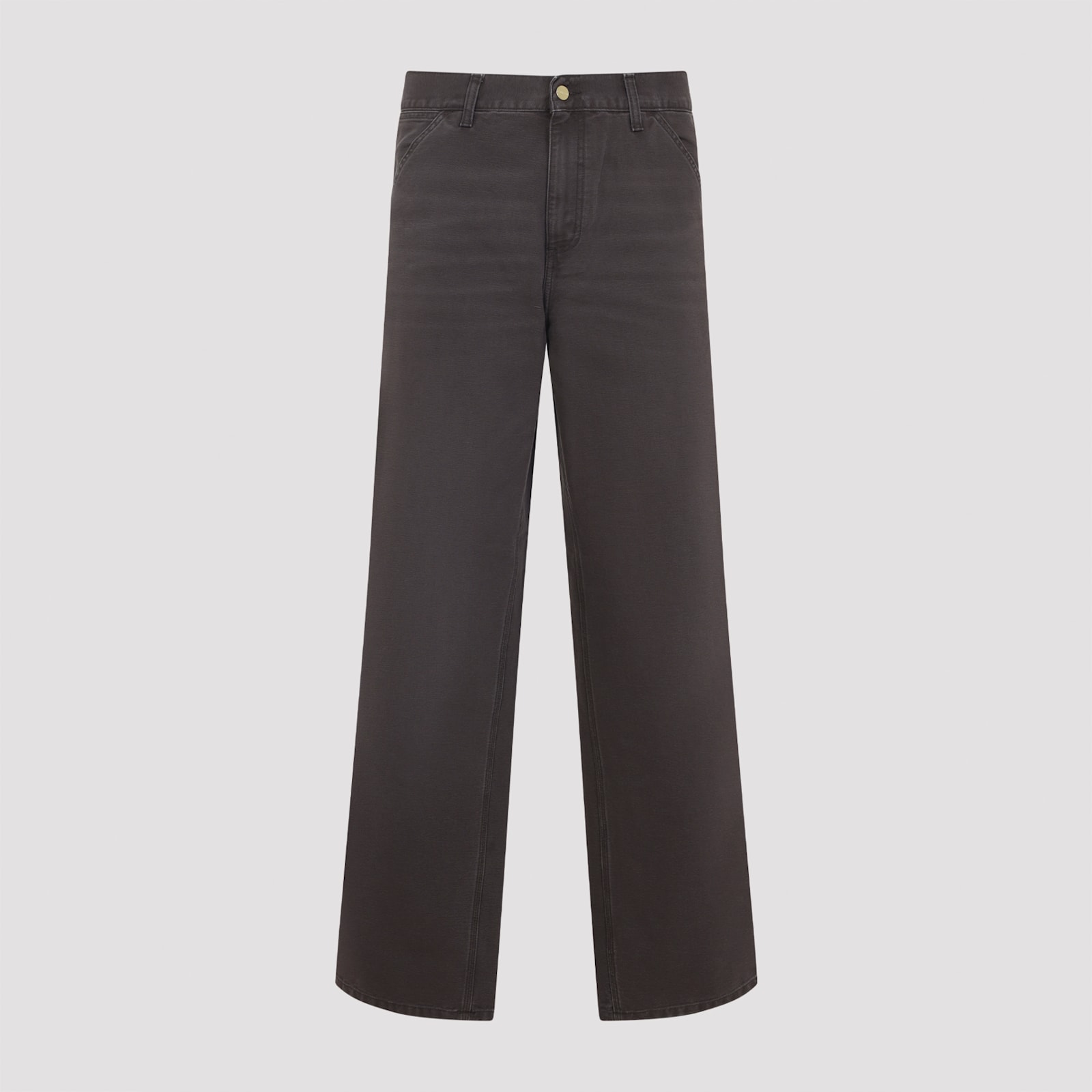 Carhartt Wip Relaxed Fit Organic Cotton Trousers In Gray