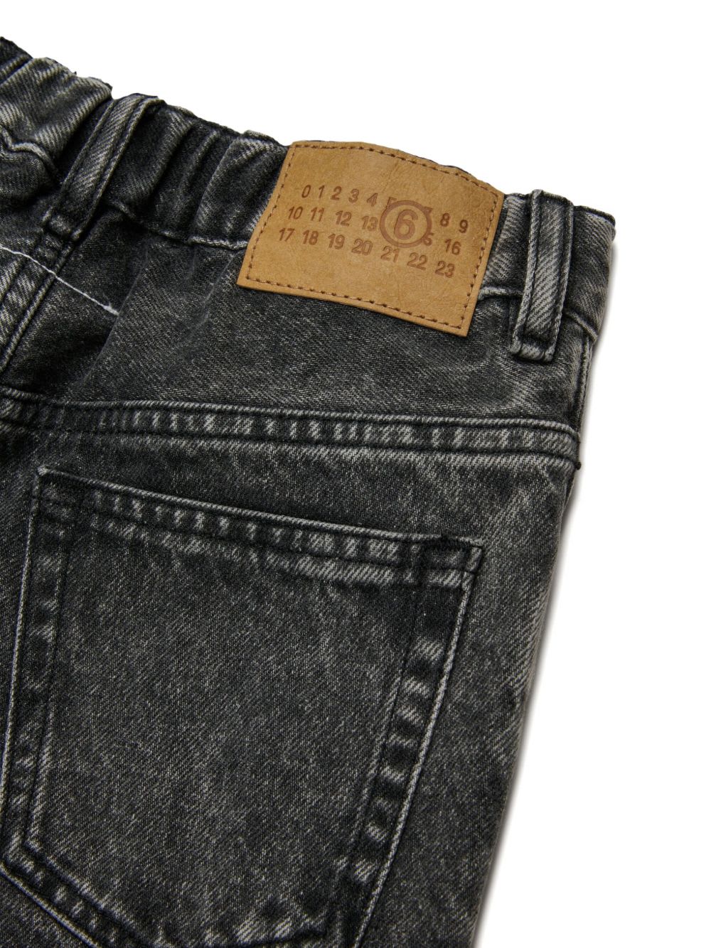 Mm6 Maison Margiela Kids Straight Jeans In Gray