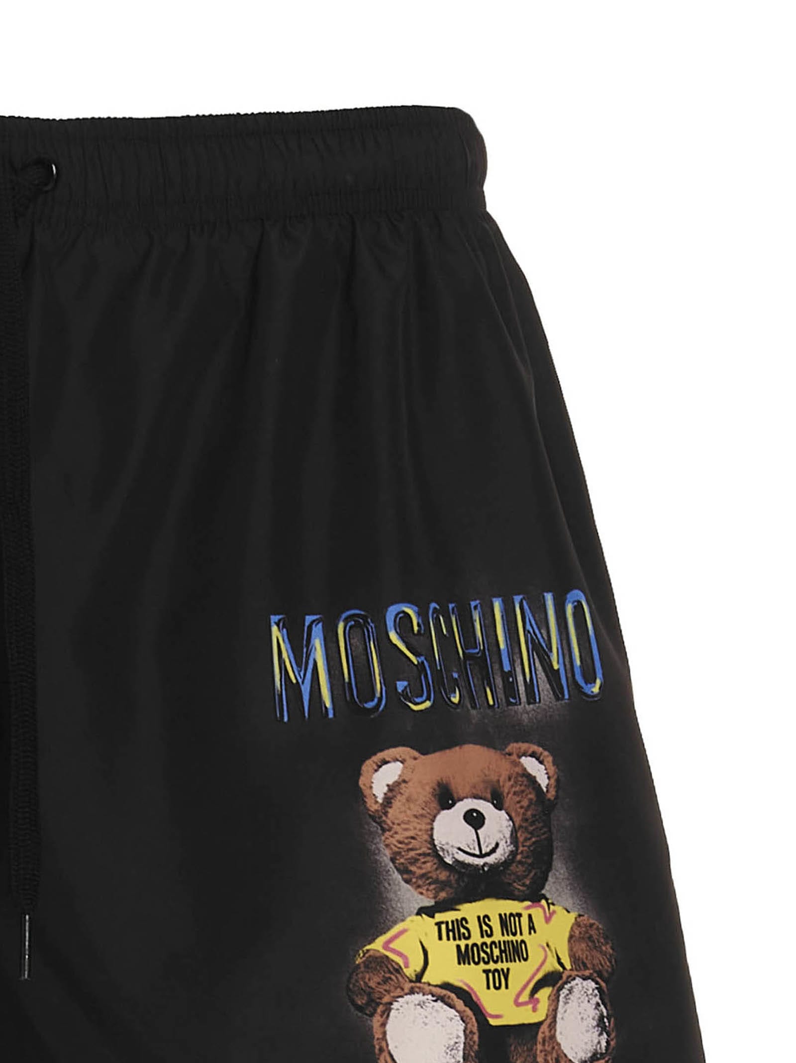 Shop Moschino Teddy Swimsuit In Black