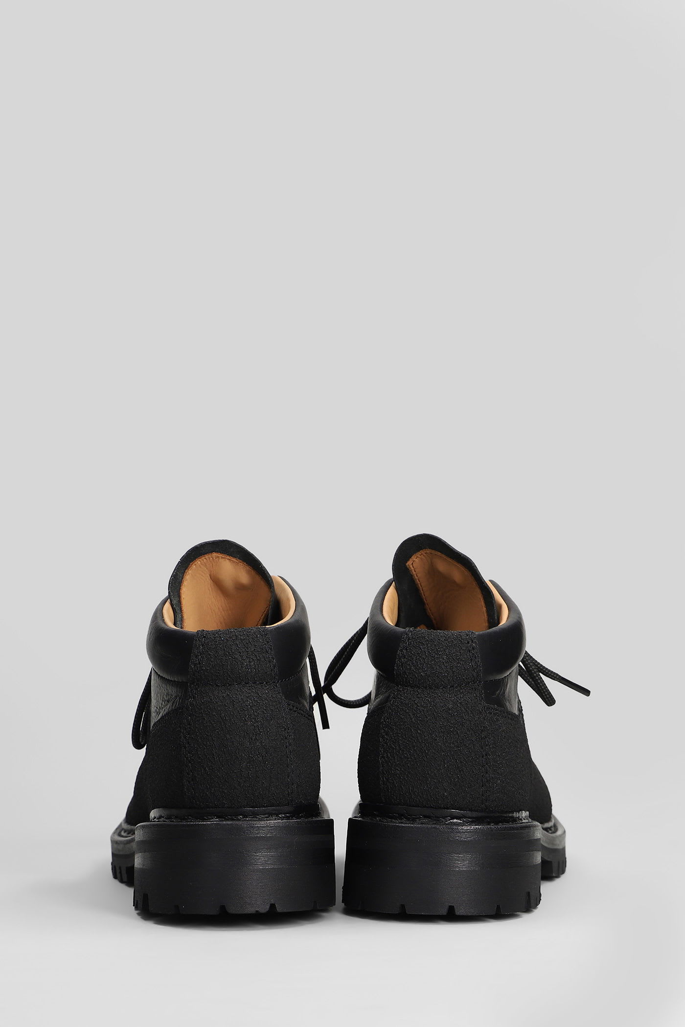 Our Legacy Quest Boot Combat Boots In Black Leather In Black