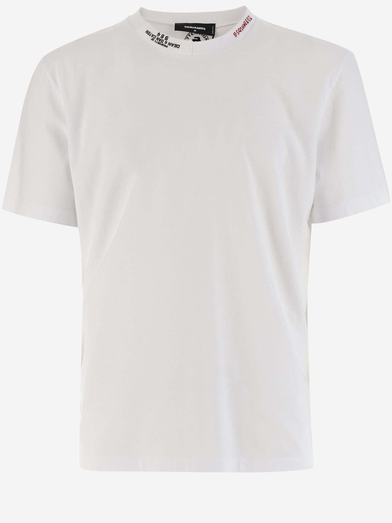 Shop Dsquared2 Cotton T-shirt With Logo In White