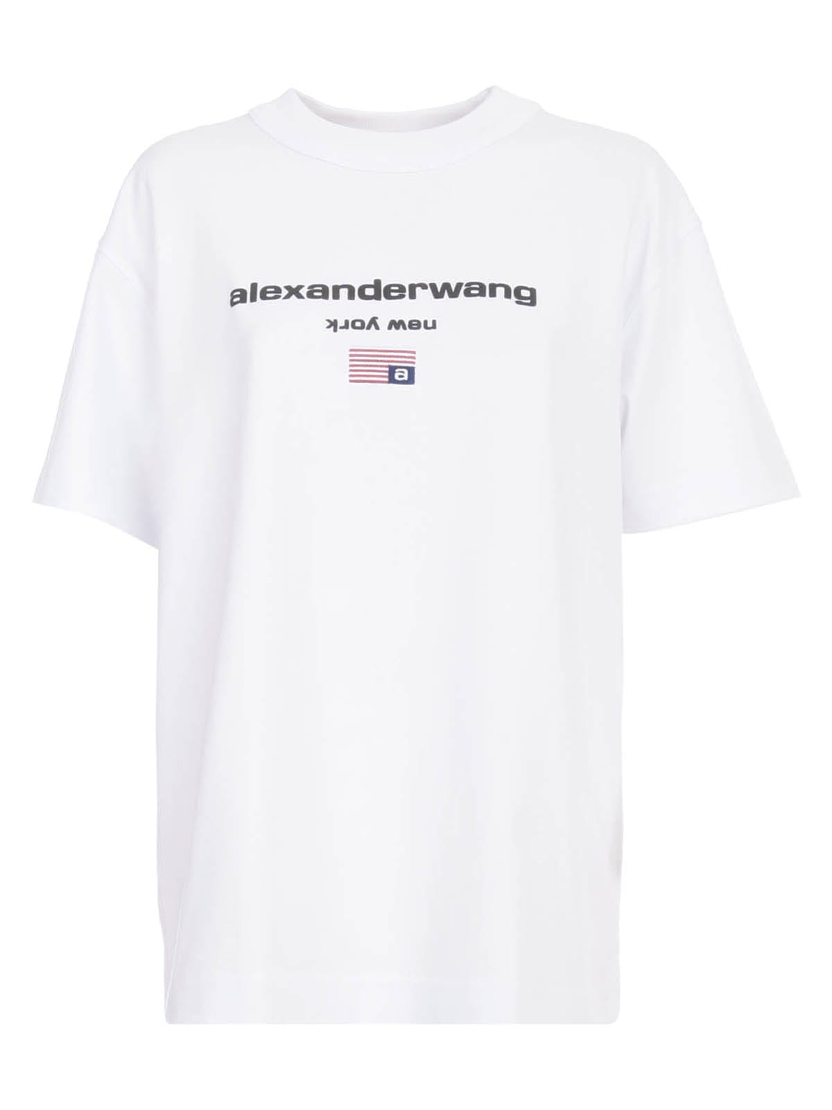 Alexander Wang T-shirt S/s Logo Graphictee In White | ModeSens