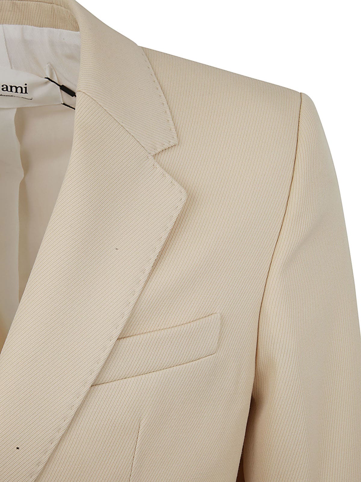 Shop Ami Alexandre Mattiussi Two Buttons Jacket In Vanilla