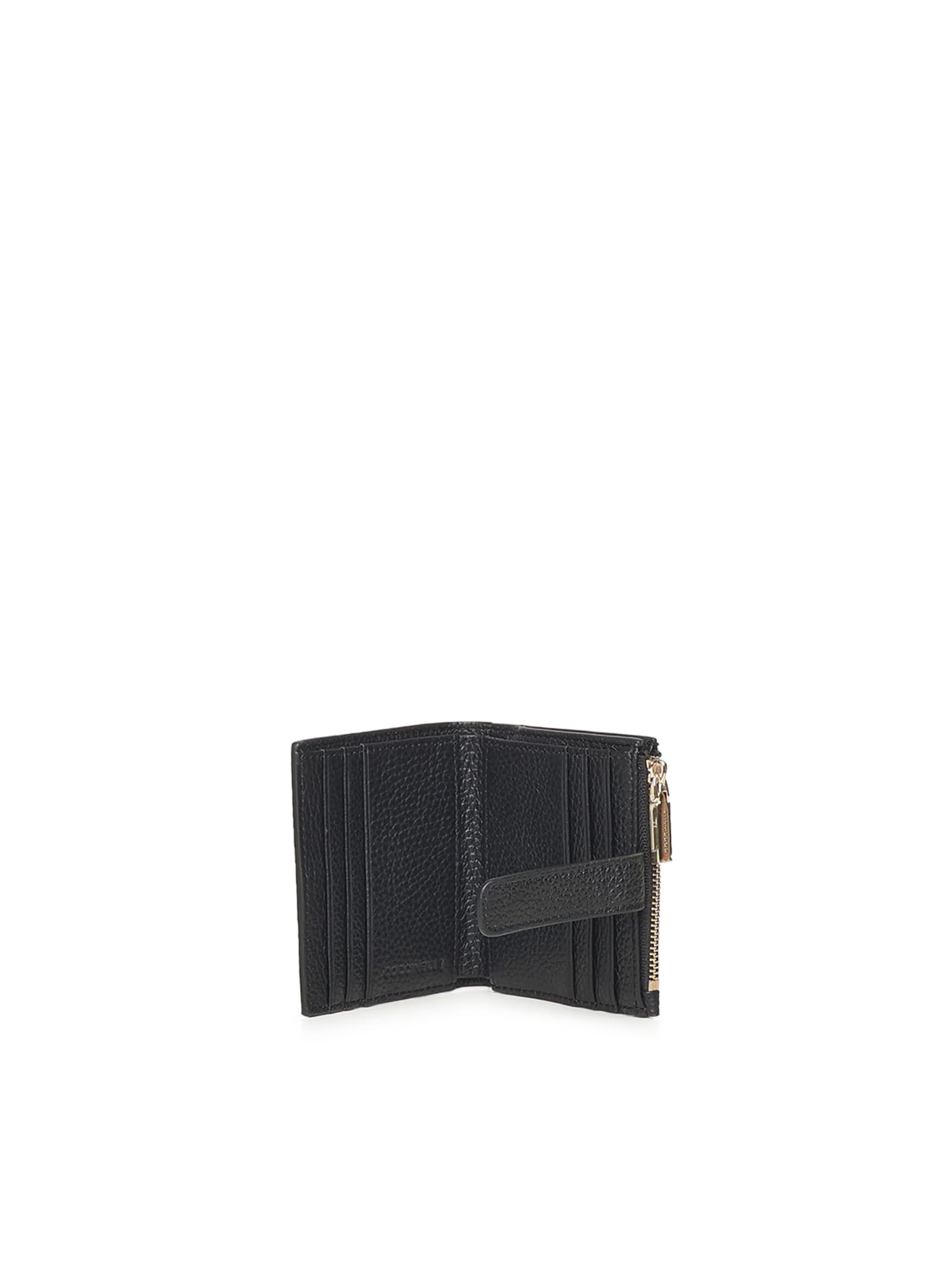 Coccinelle Metallic Soft Mini Wallet In Black