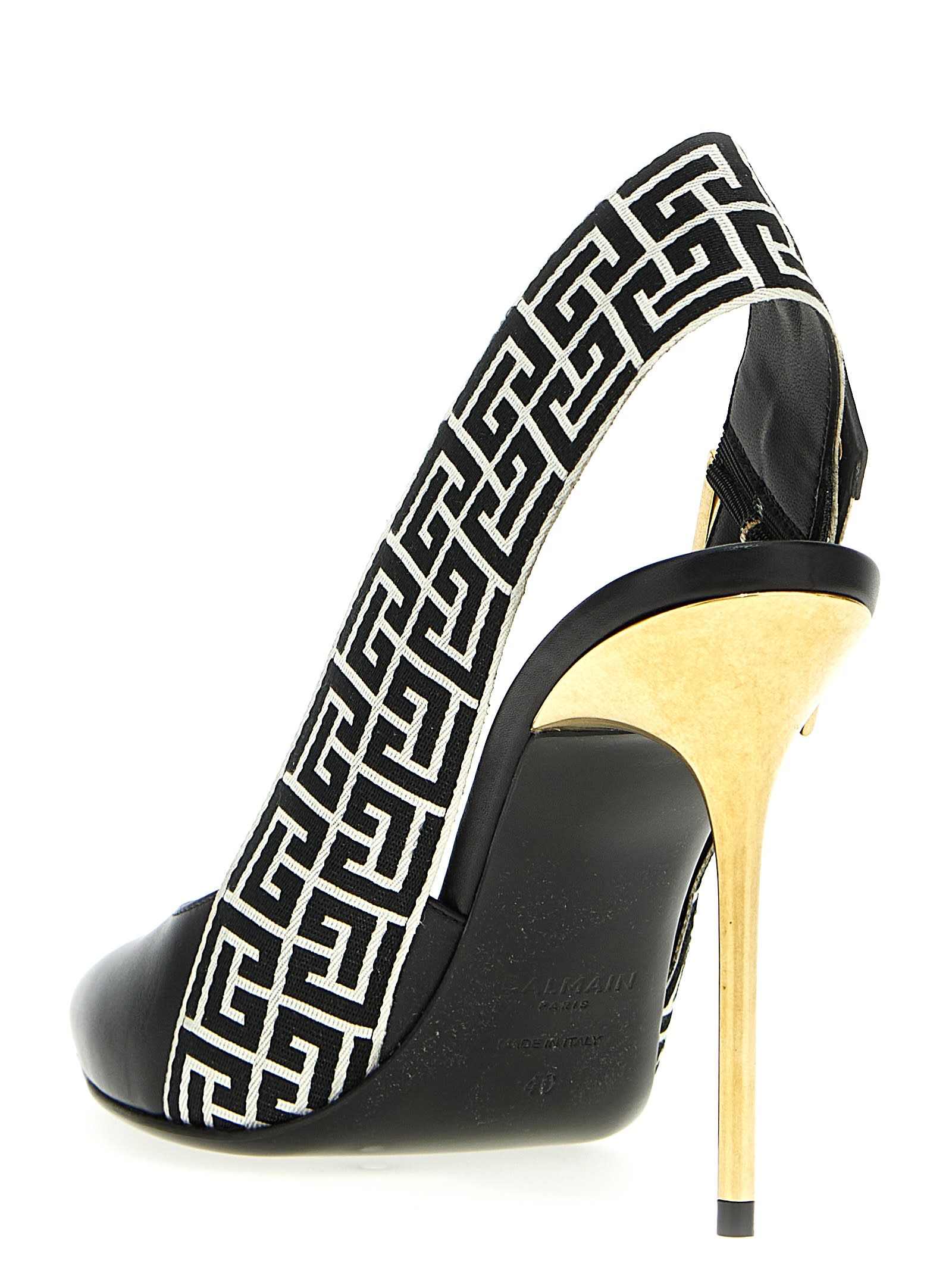 Balmain Ruby Pointed Toe Slingback Pumps In Multi