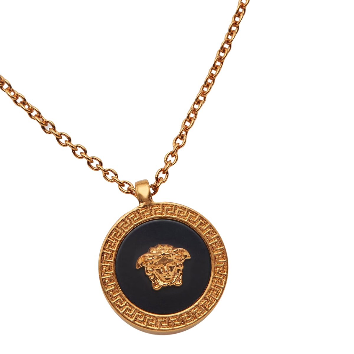 Versace Medusa Logo Necklace In Gold