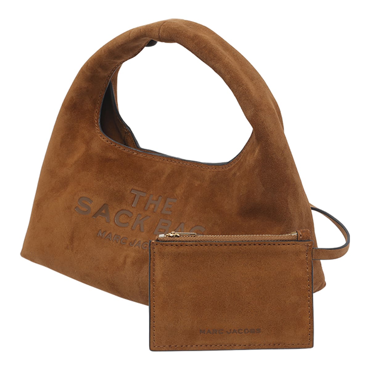 Marc Jacobs The Mini Sack Suede Leather Hobo Bag In Brown
