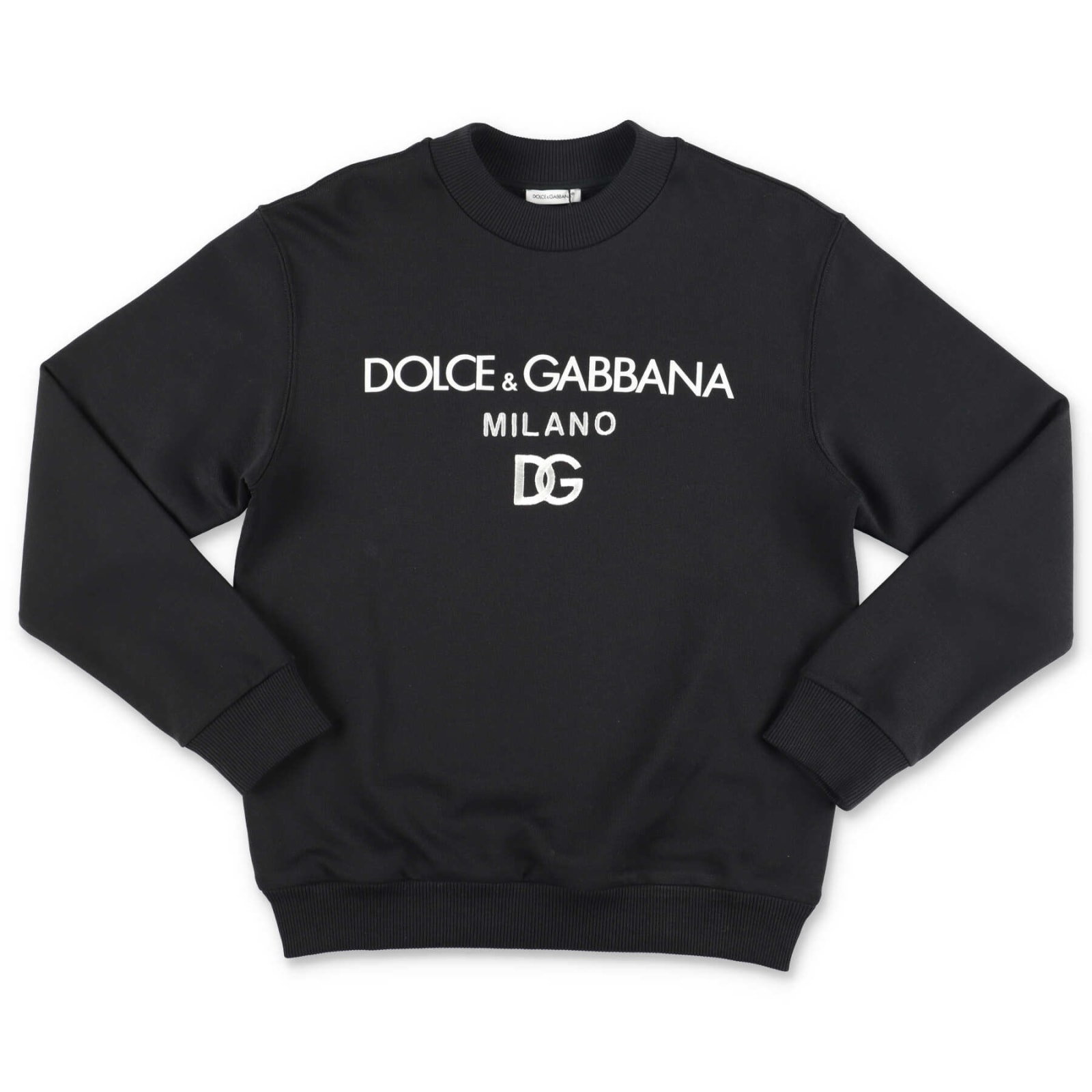 Dolce & Gabbana Felpa Nera In Cotone