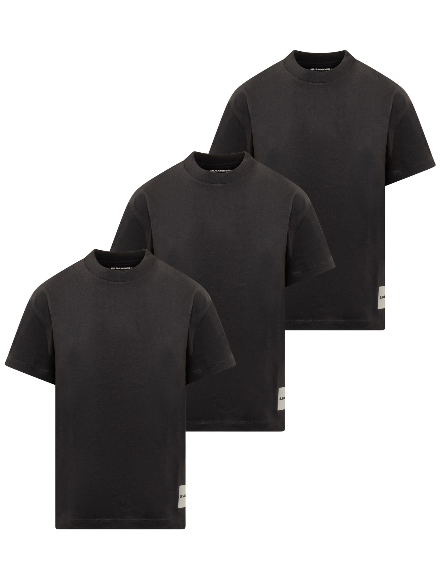 Shop Jil Sander Pack Of Three T-shirt In Black