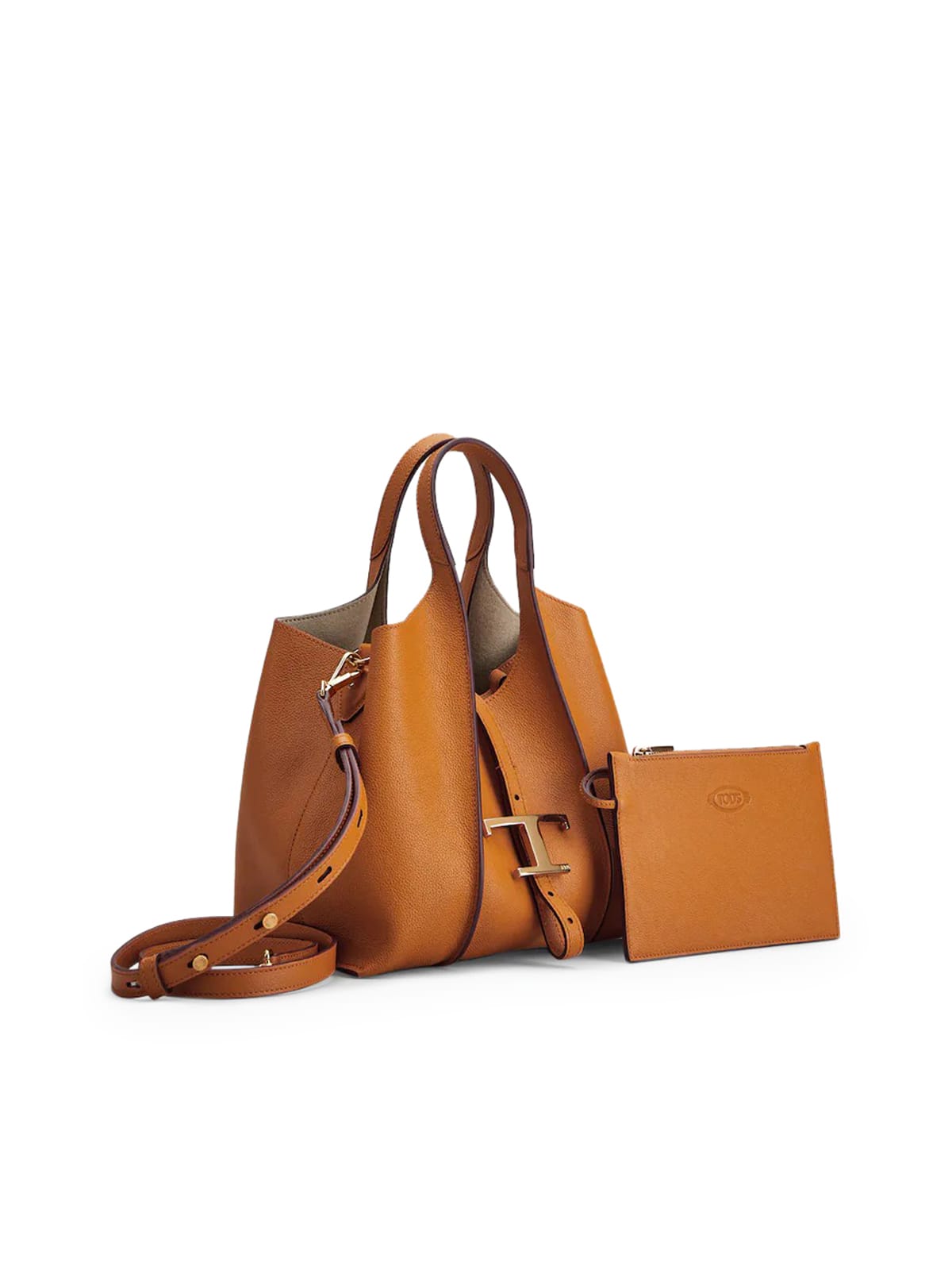 Shop Tod's T Timeless Tote Bag In Dark Kenia