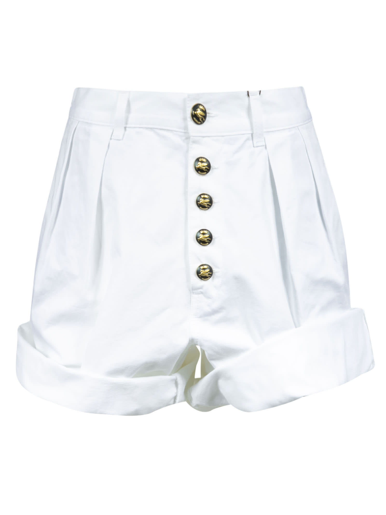 Etro 5 Buttons Plain Shorts