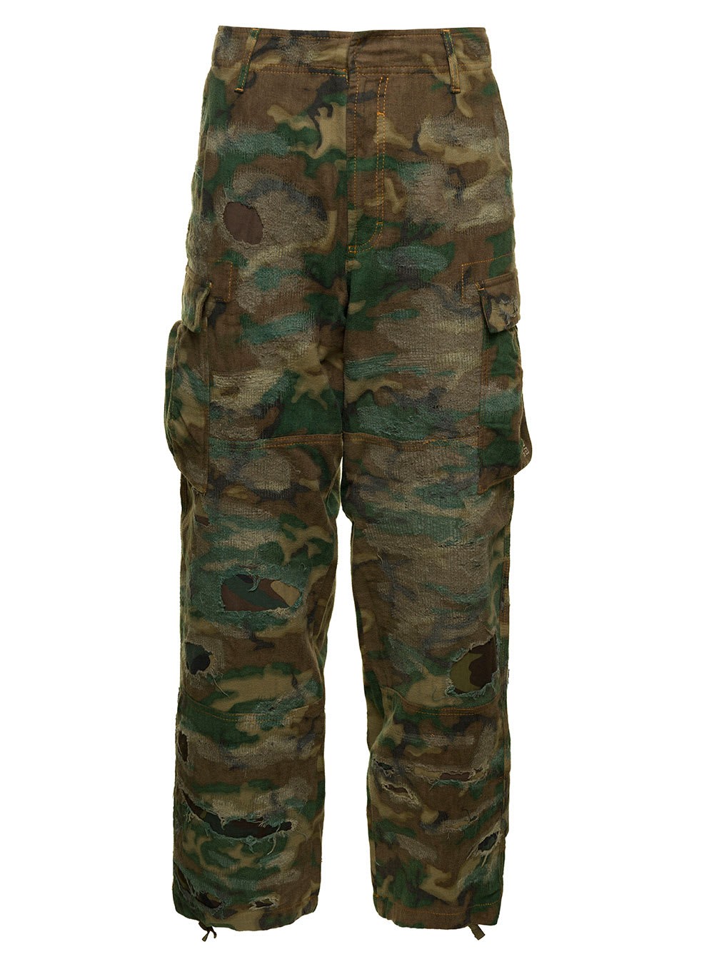 Shop Givenchy Cargo Camouflage Washed Look 16 In Brownkhaki
