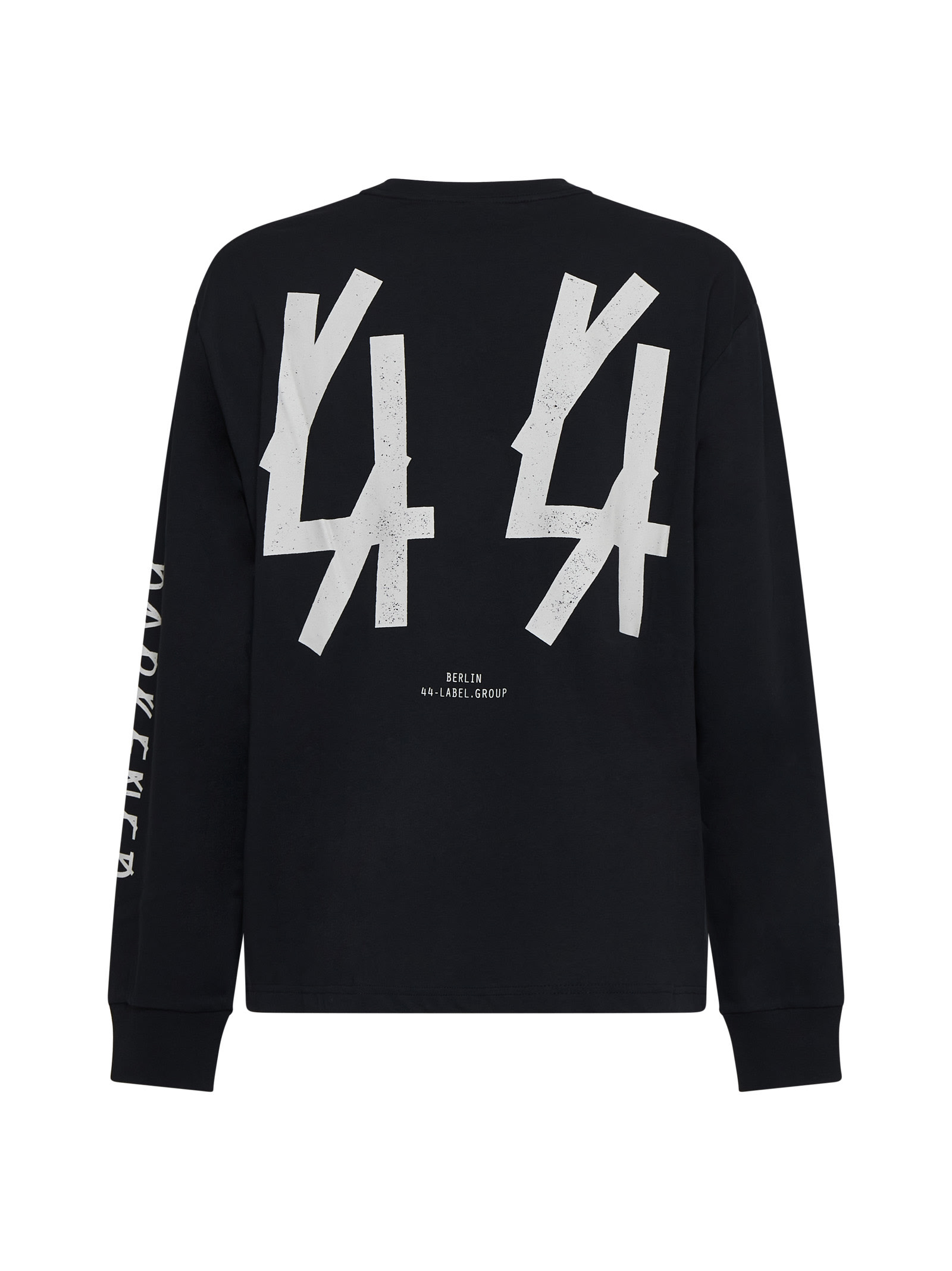 Shop 44 Label Group Sweater In Black+44 Darkened Dirty White