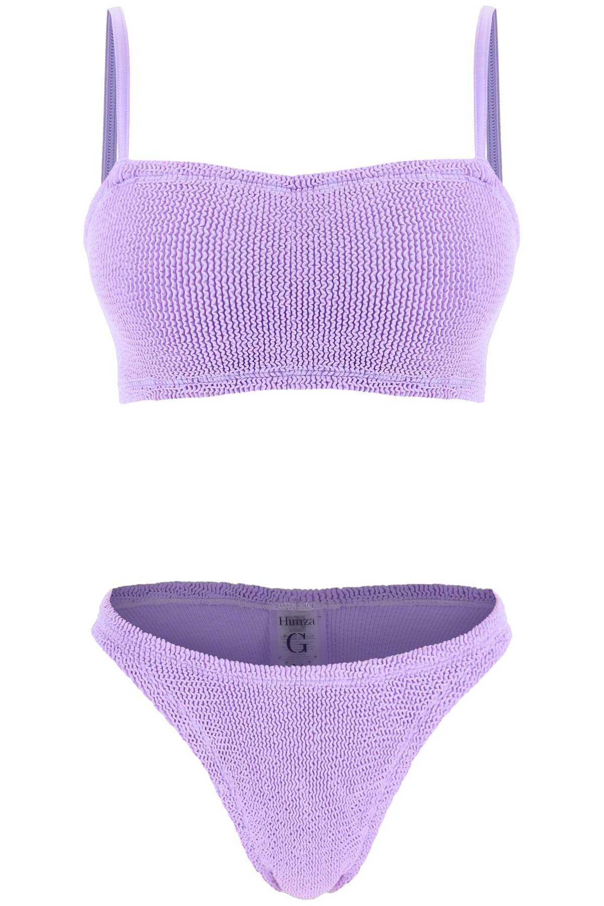 Shop Hunza G Gigi Bikini Set In Lilac (purple)