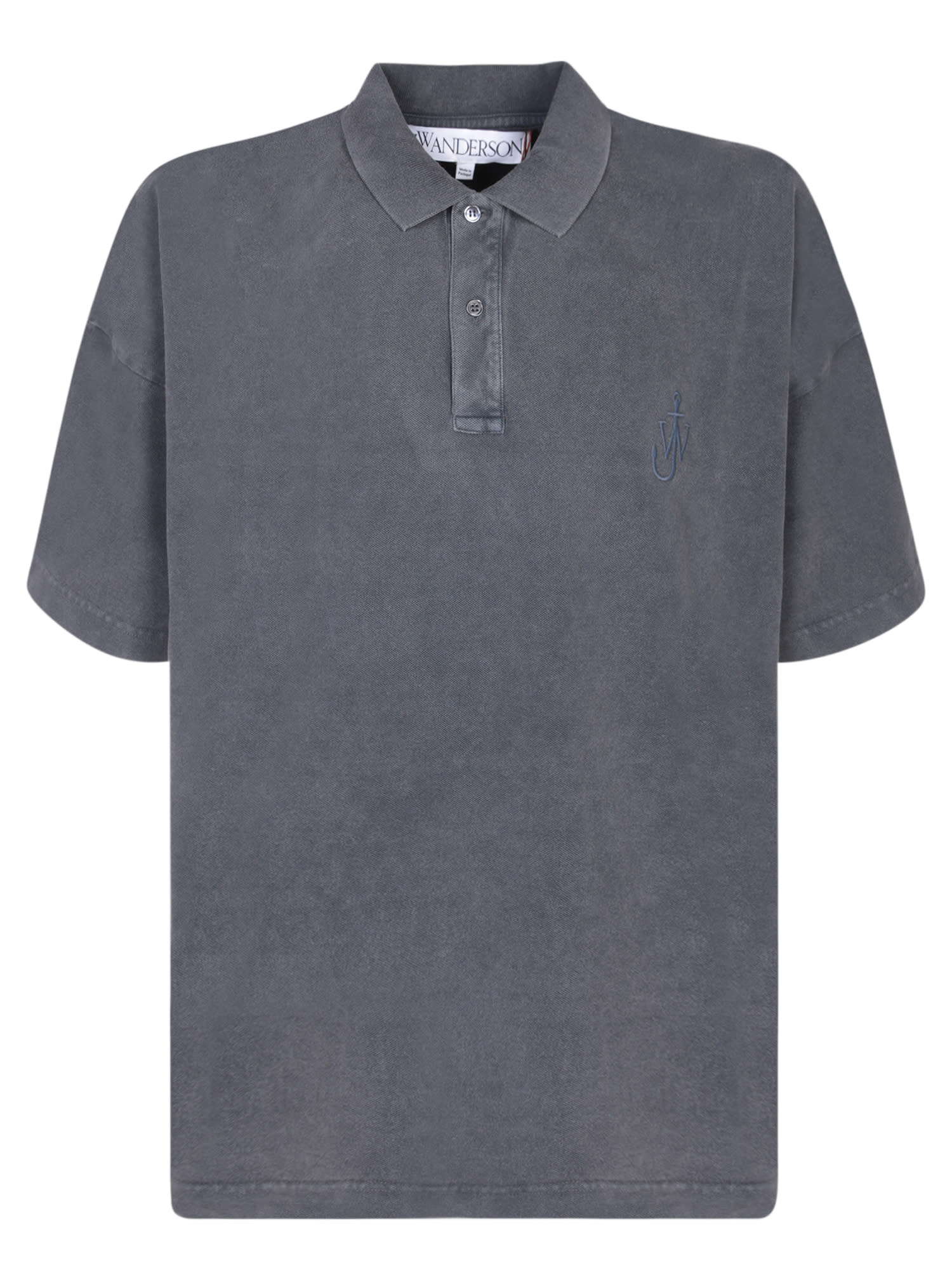 Shop Jw Anderson Anchor Grey Polo Shirt