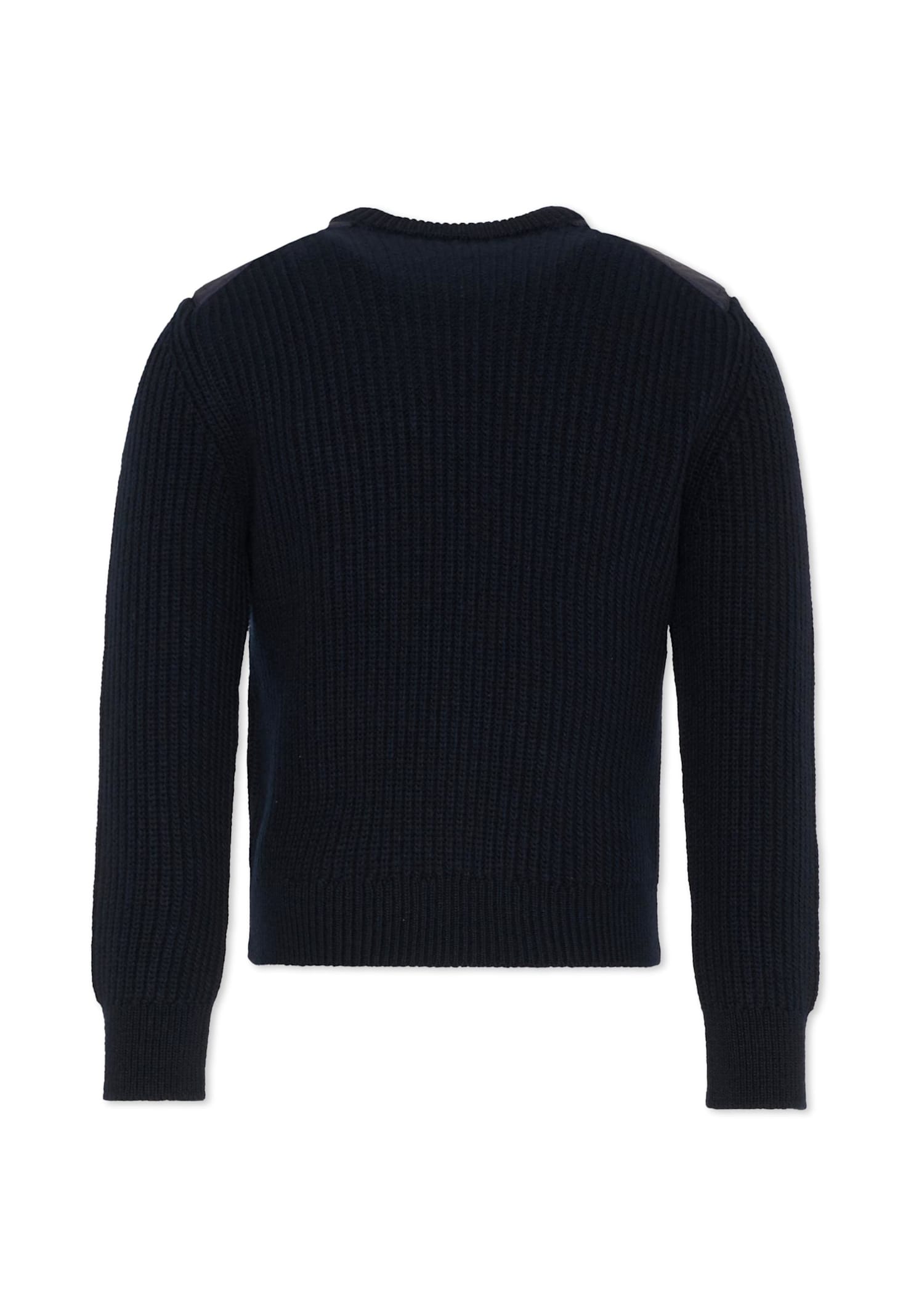 Moncler Blue Sweater For Boy With Logo In Blue