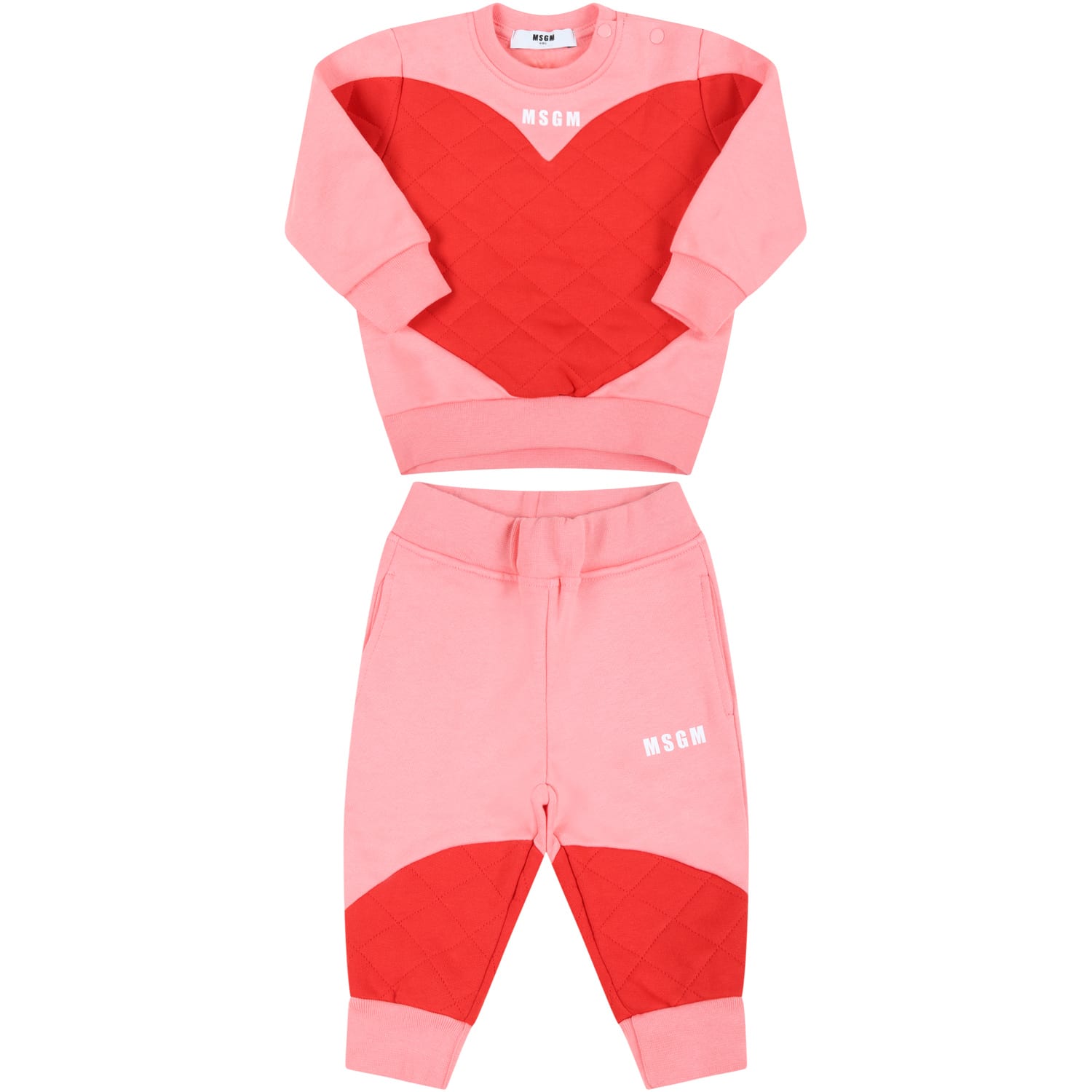 MSGM MULTICOLOR TRACKSUIT FOR BABY GIRL,MS027876 077/02