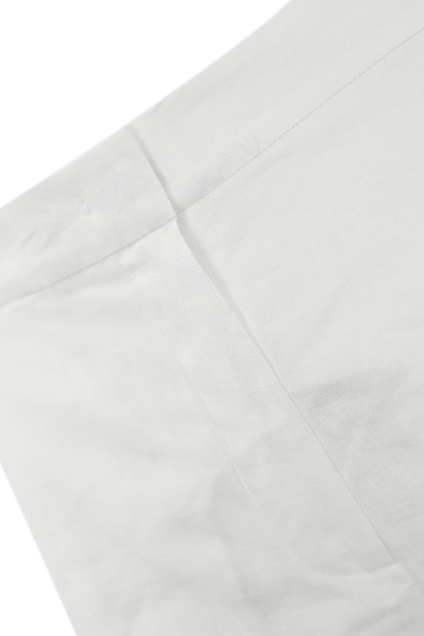 Max Mara Garibo Linen Trousers In Bianco
