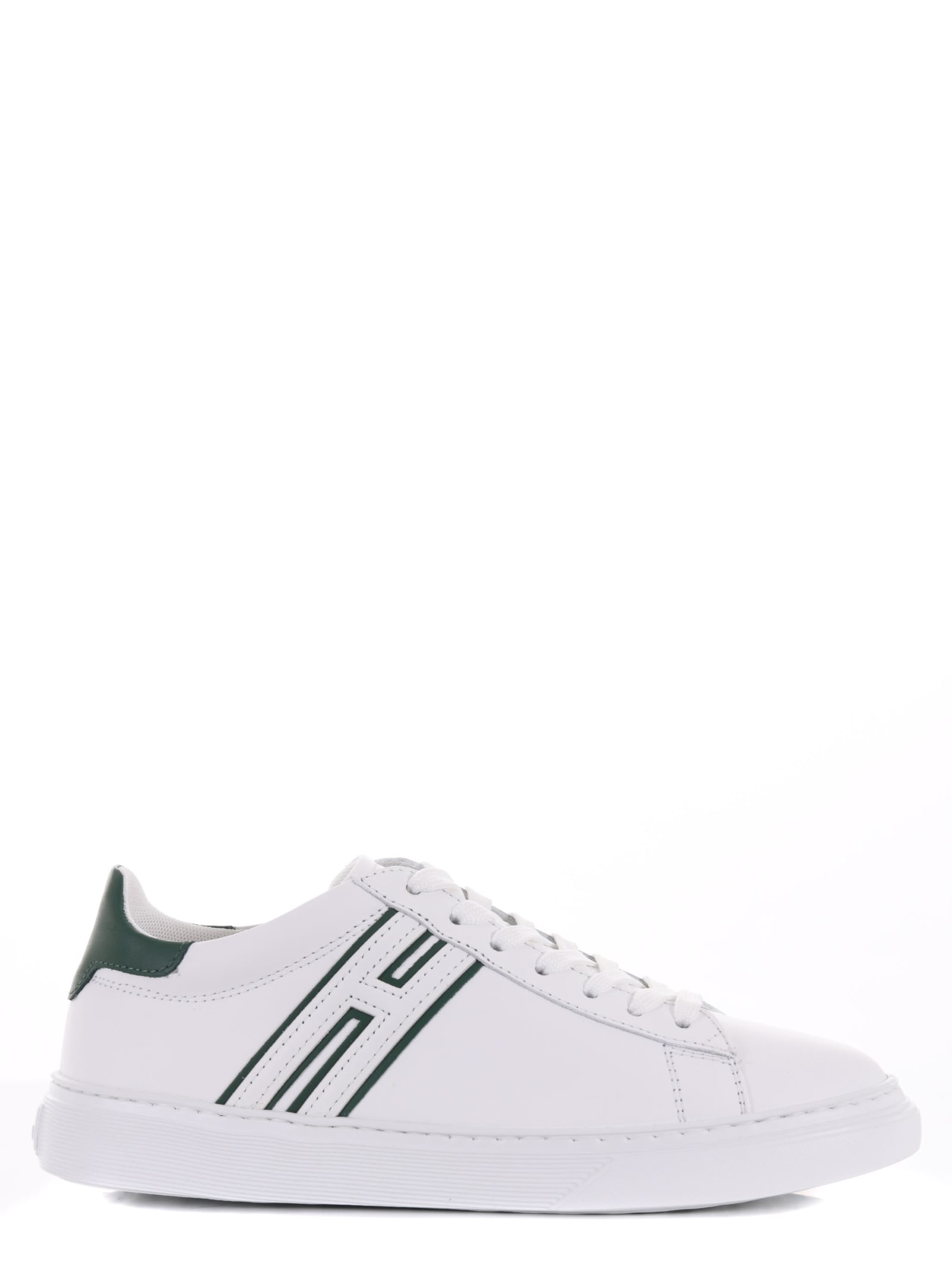 Shop Hogan Sneakers In Bianco/verde Scuro