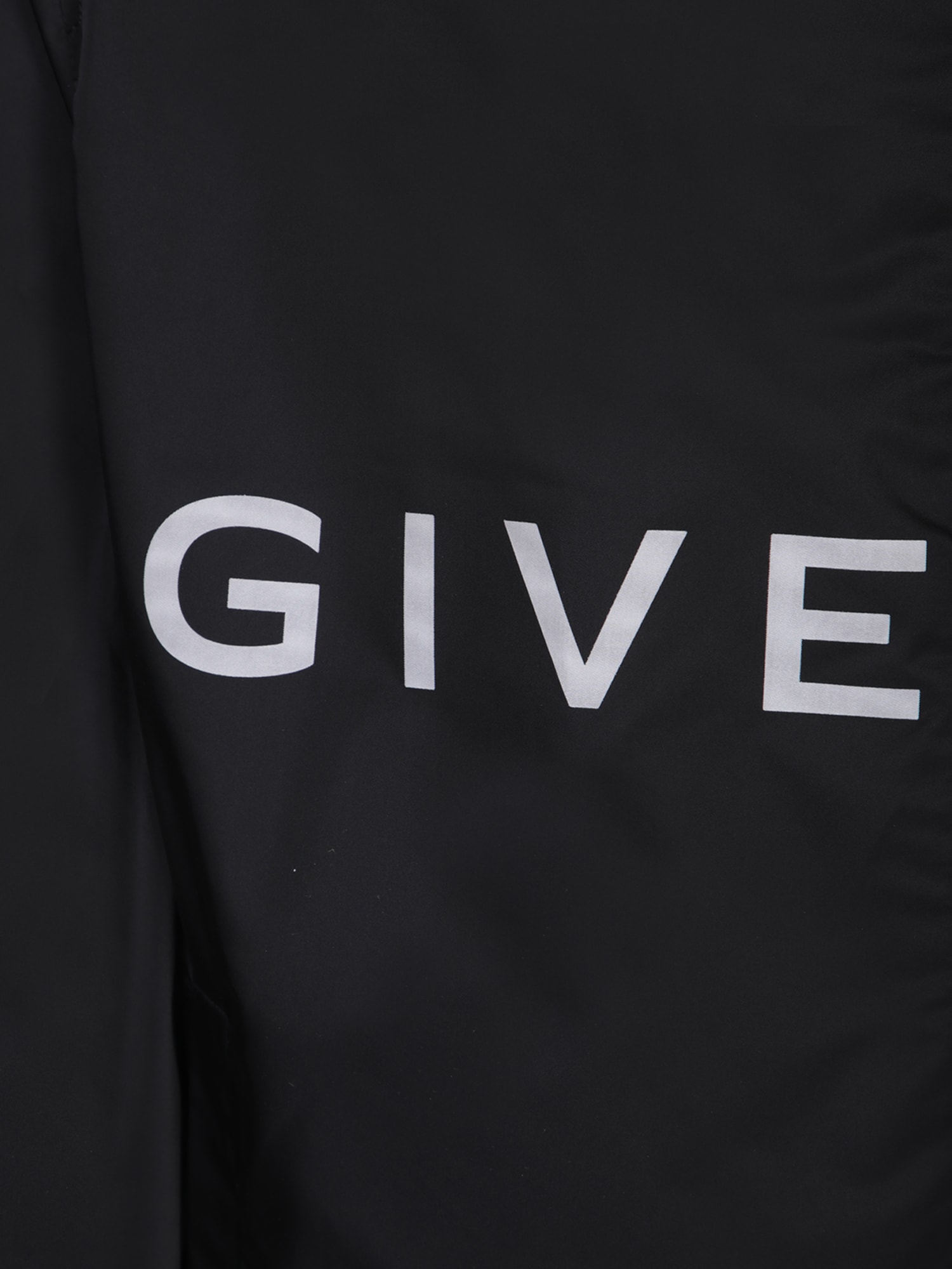 Shop Givenchy Logo Black Windbreaker