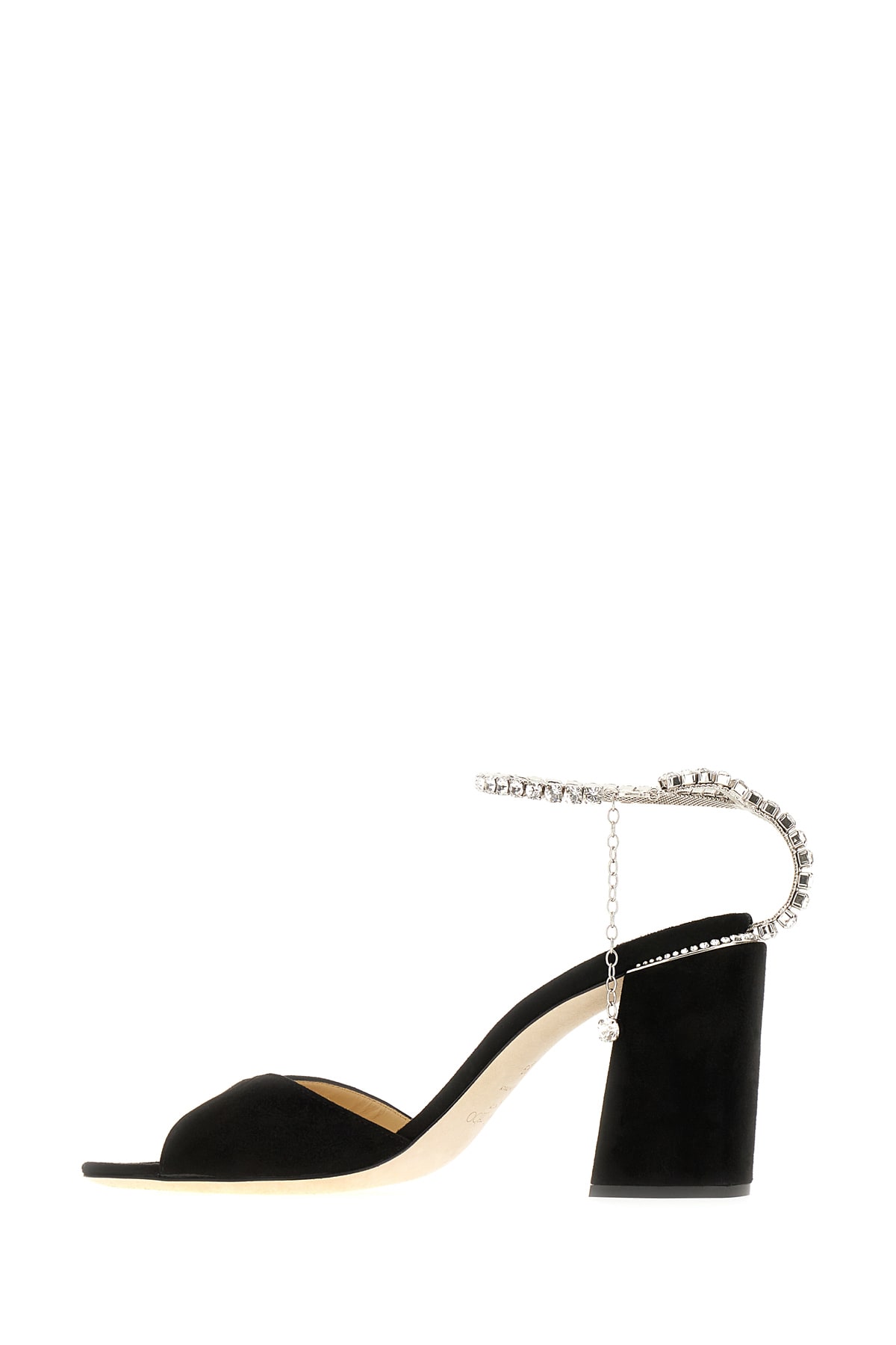 JIMMY CHOO BLACK SUEDE SANDALS