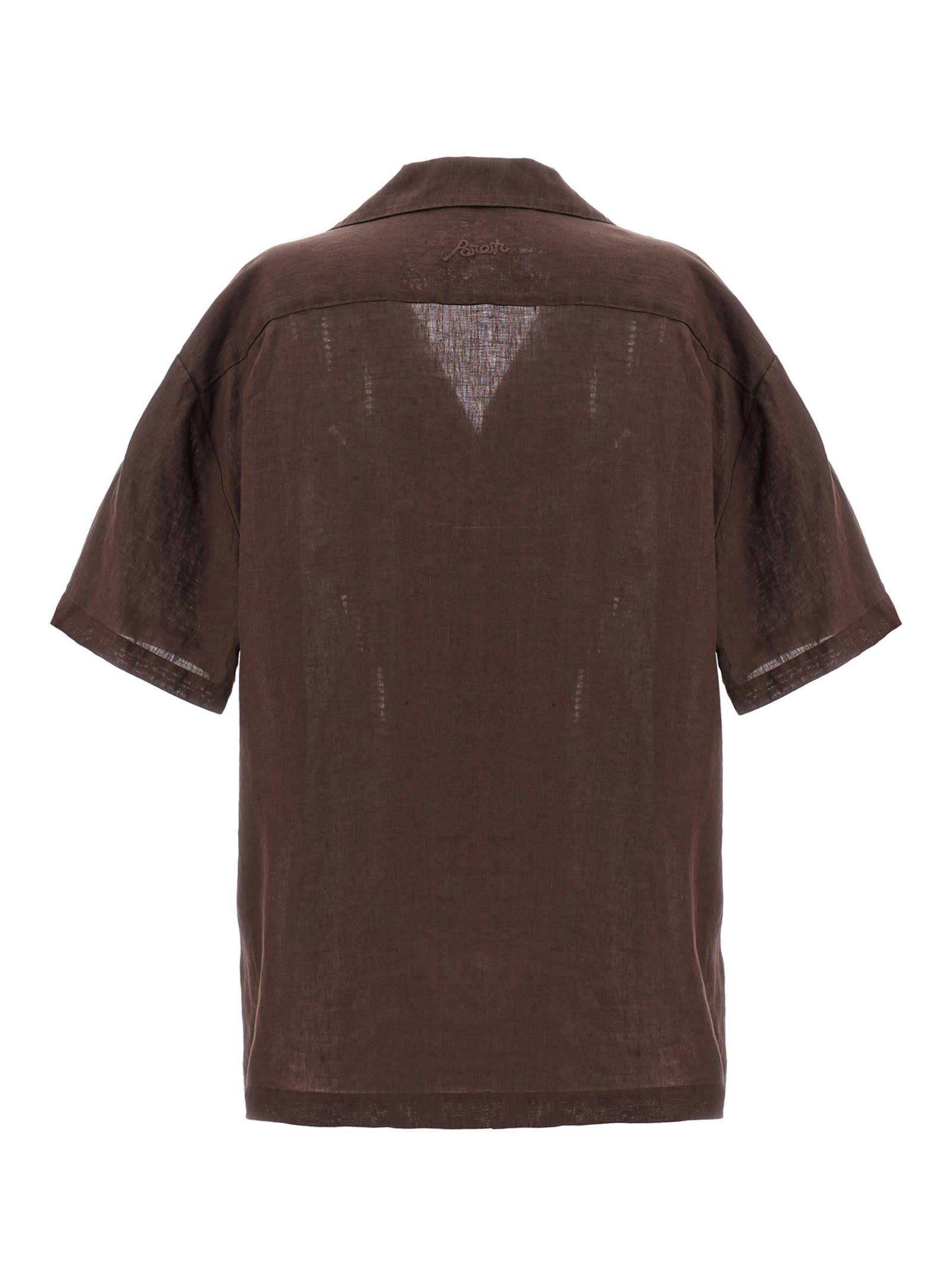 Shop P.a.r.o.s.h Beach Shirt In Brown