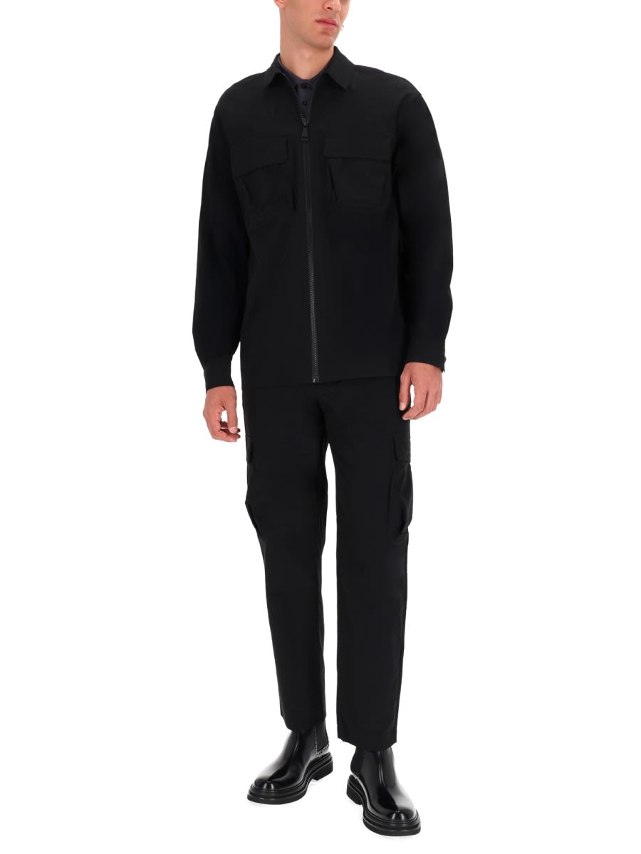 Versace Jeans Couture Drawstring-waist Cargo Trousers In Black