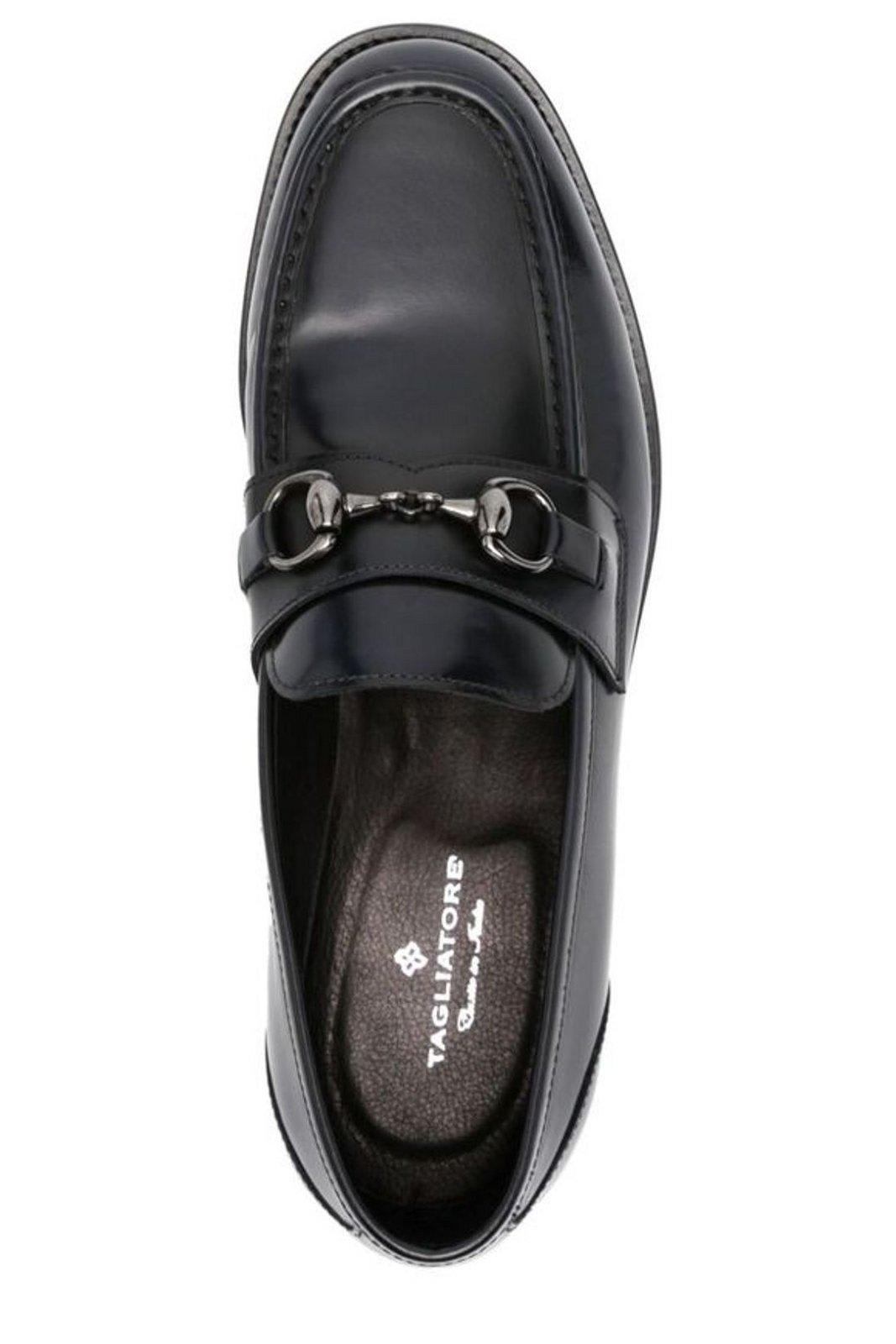 Shop Tagliatore Cabe Hardware-detailed Penny Loafers In Blue