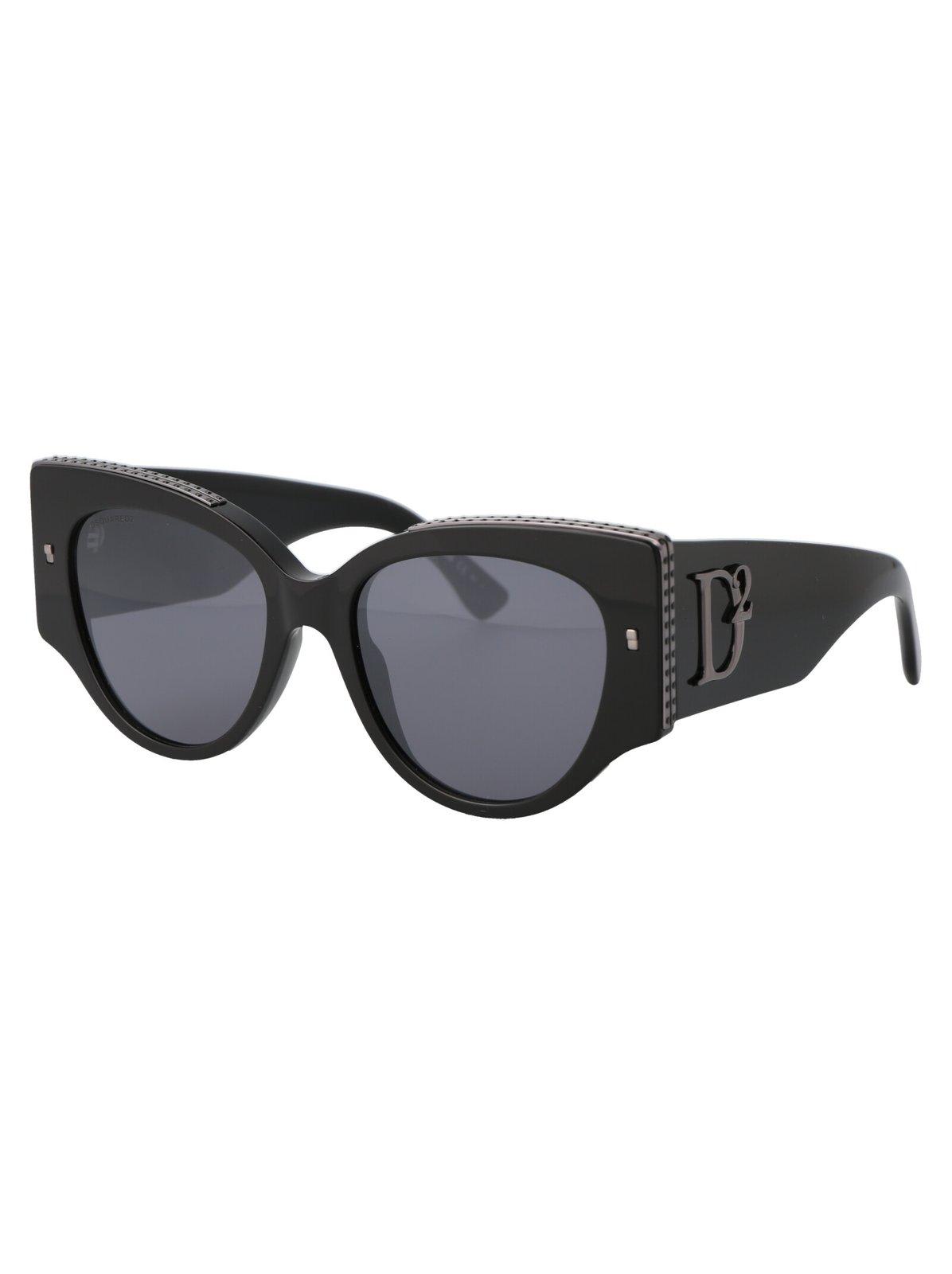 Shop Dsquared2 Butterfly Frame Sunglasses In 807/t4 Black