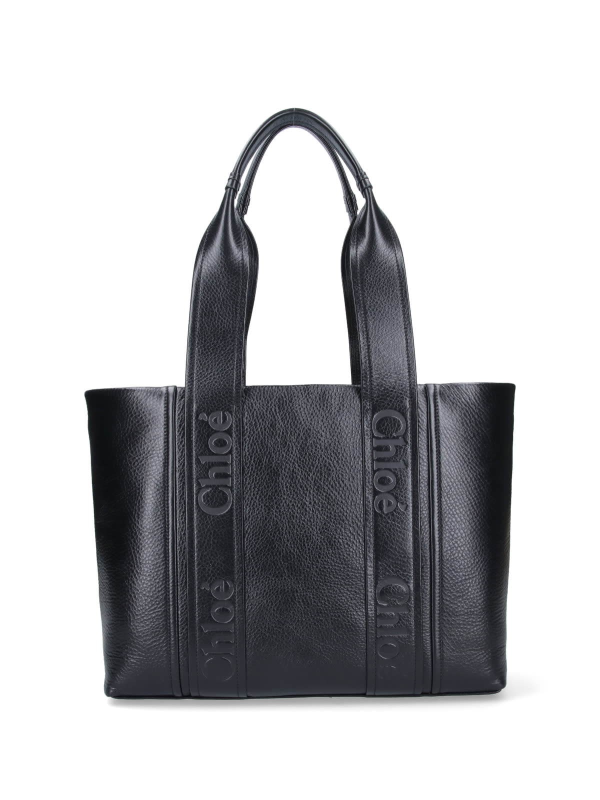 Shop Chloé Woody Tote Bag In Black