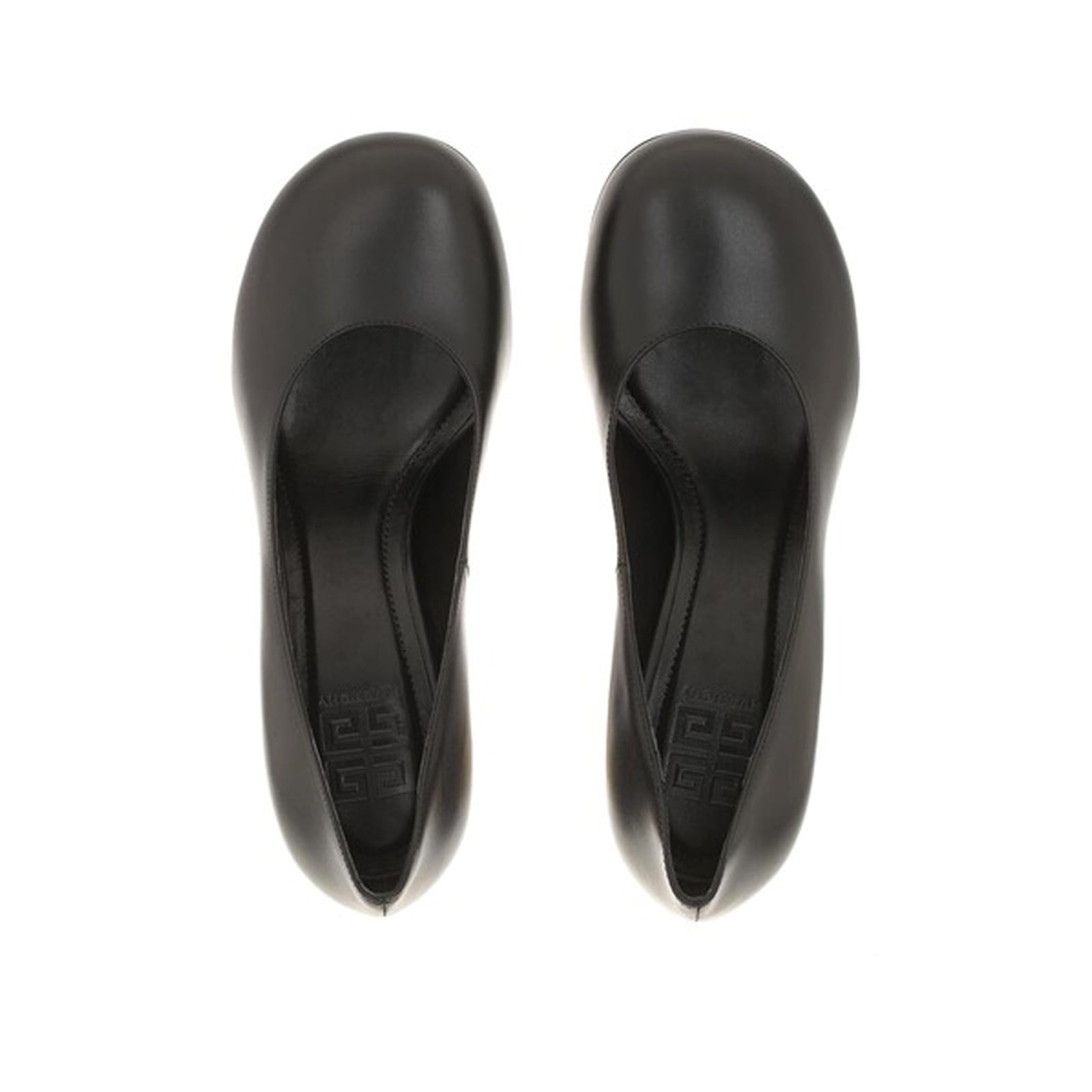 Shop Givenchy Logo Heel Leather Pumps In Black