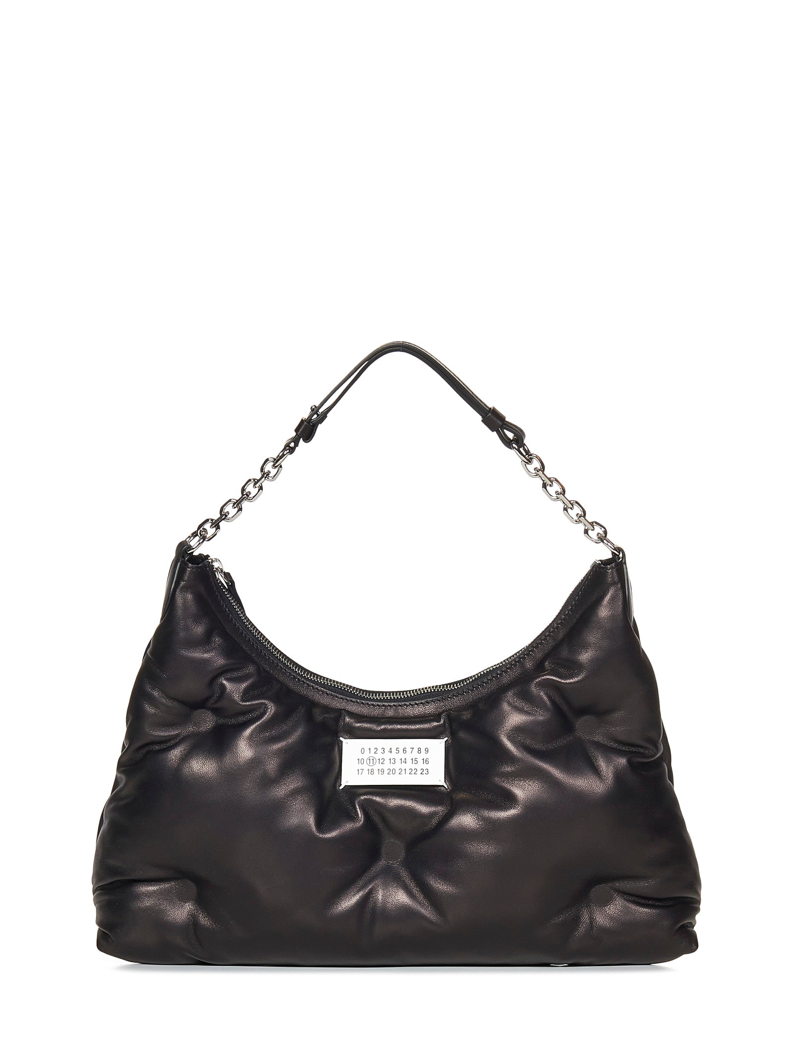 Shop Maison Margiela Glam Slam Hobo Medium Shoulder Bag In Black