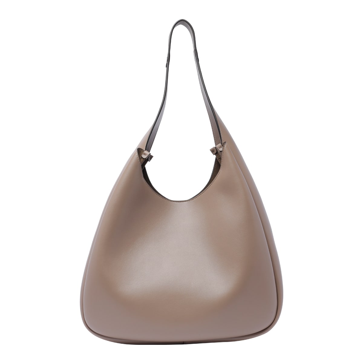 Stella Mccartney Large Logo Hobo Bag In Sand