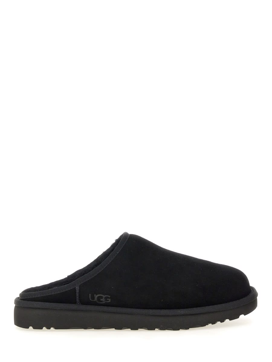 Classic Slip-on Slipper-mule In Black Suede