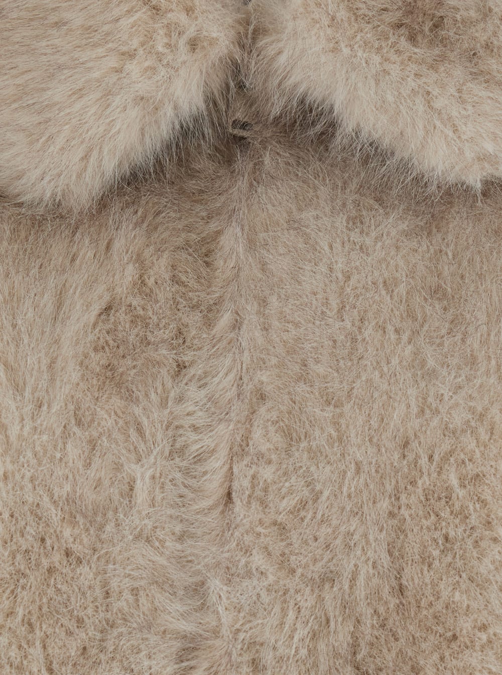 Valentini 1972 Collared Faux-fur Jacket In Neutral