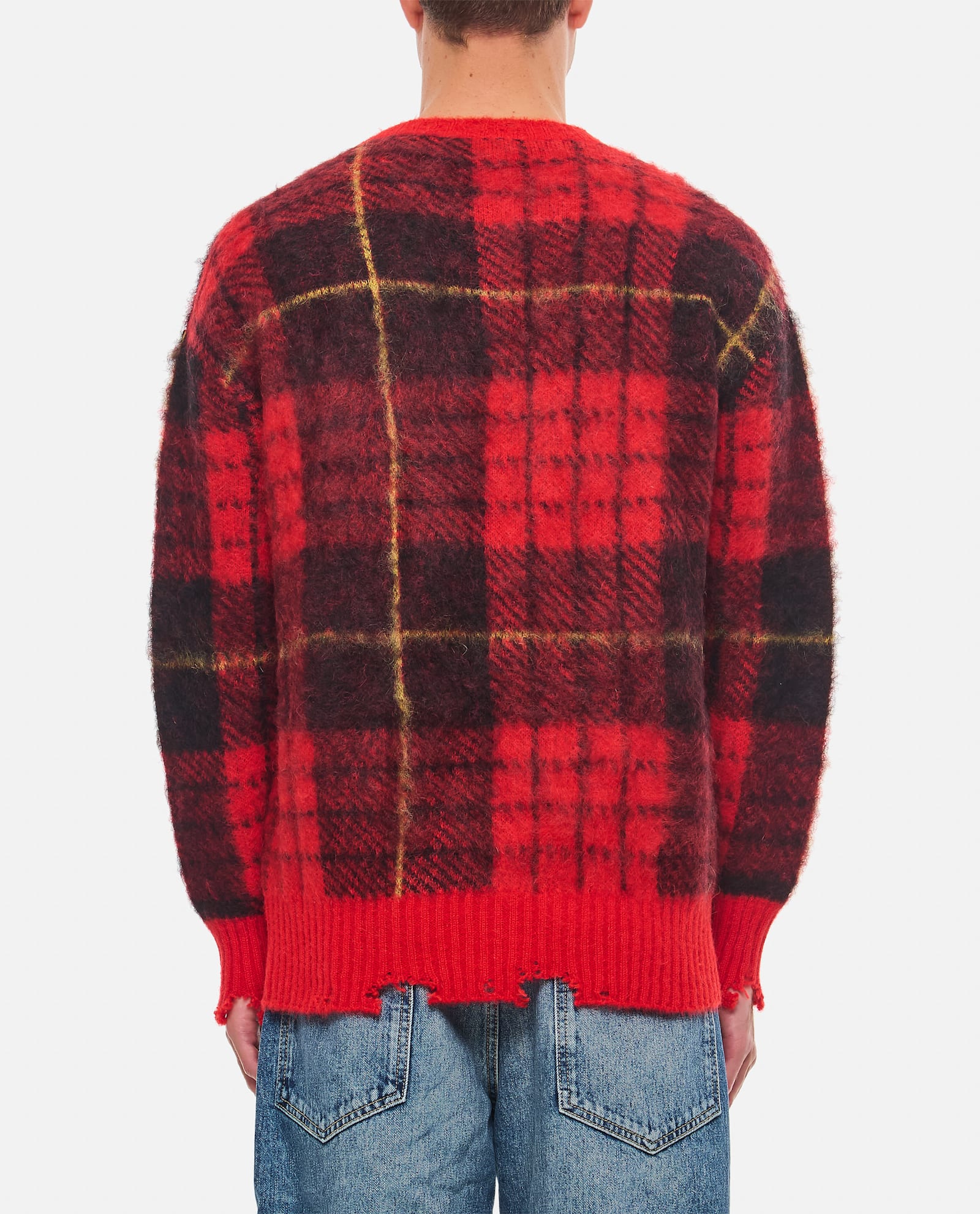 Shop Alexander Mcqueen Mohair Crewneck In Red