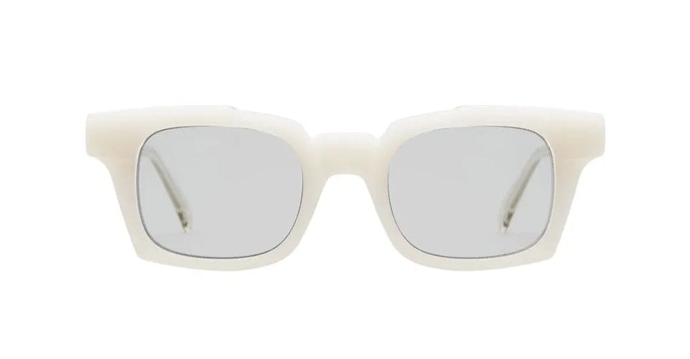 Shop Kuboraum Mask S3 - White Sunglasses In White/transparent Grey