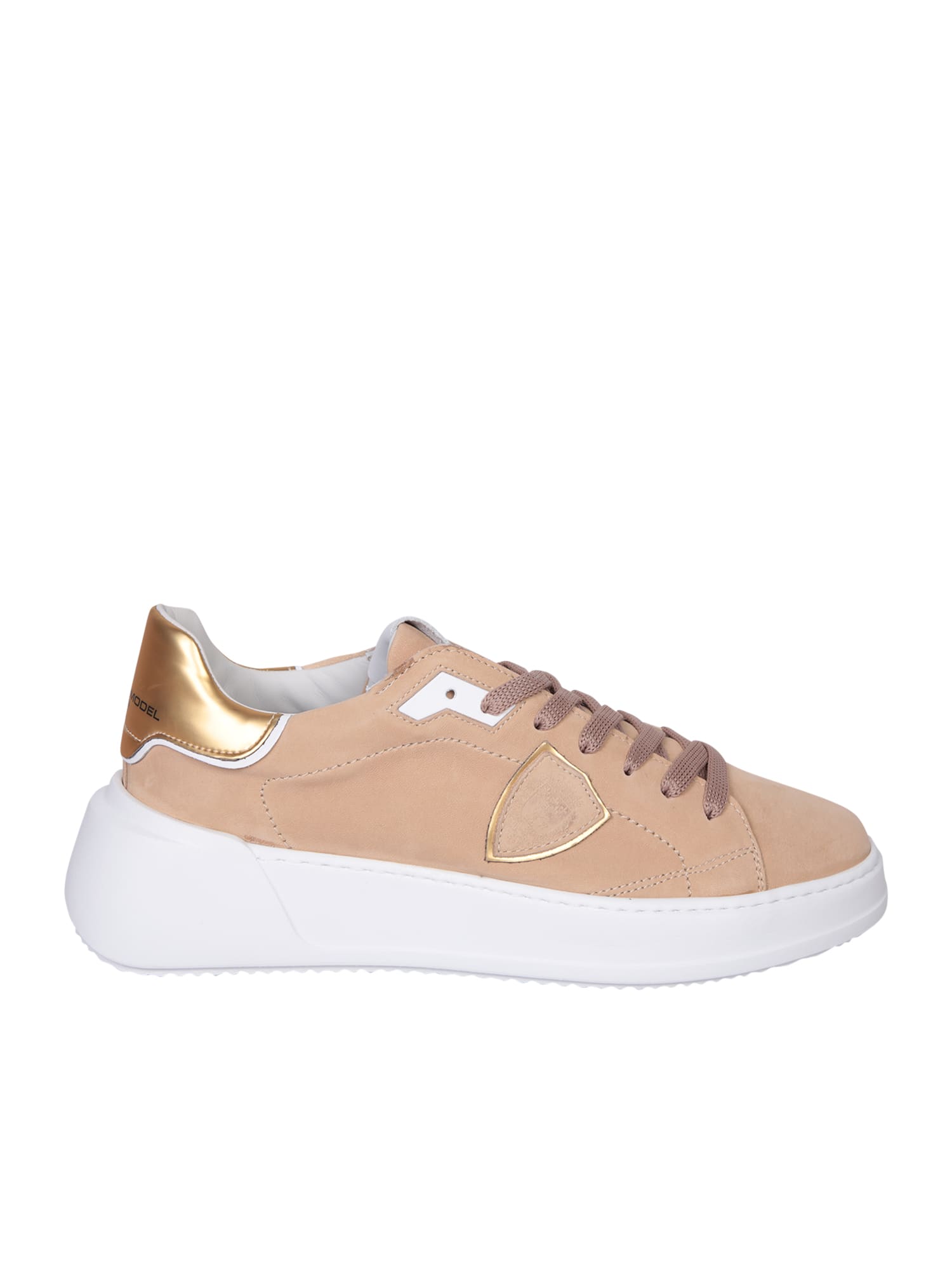 PHILIPPE MODEL TRES TEMPLE BEIGE trainers