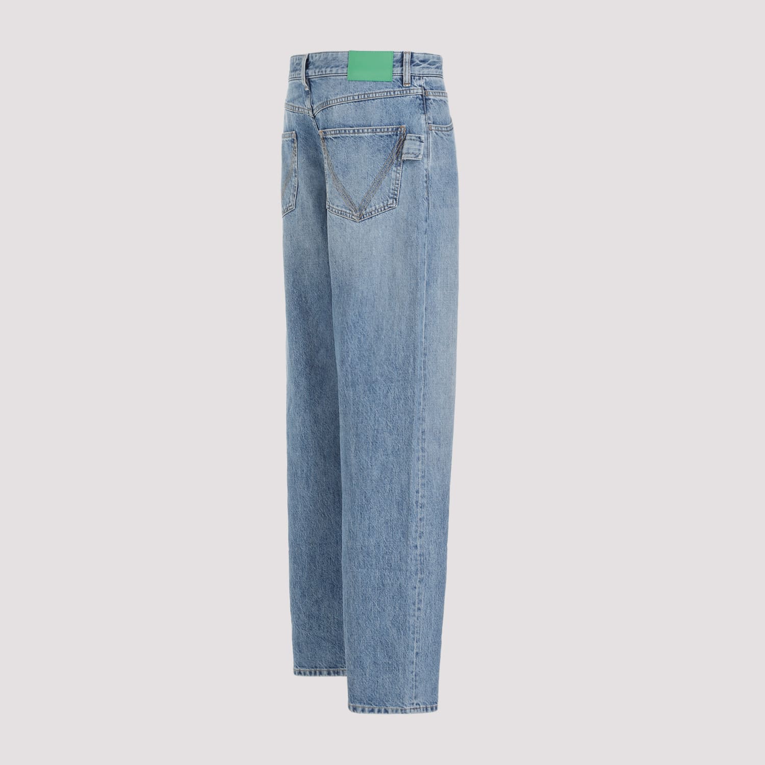 Shop Bottega Veneta Cotton Jeans In Mid Blue